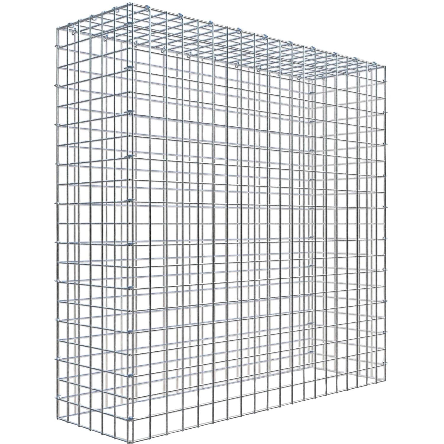 Gabiona C-Ring-Gabione-Anbaukorb Typ 3 100 x 100 x 30 cm Maschenw 5 x 5 cm