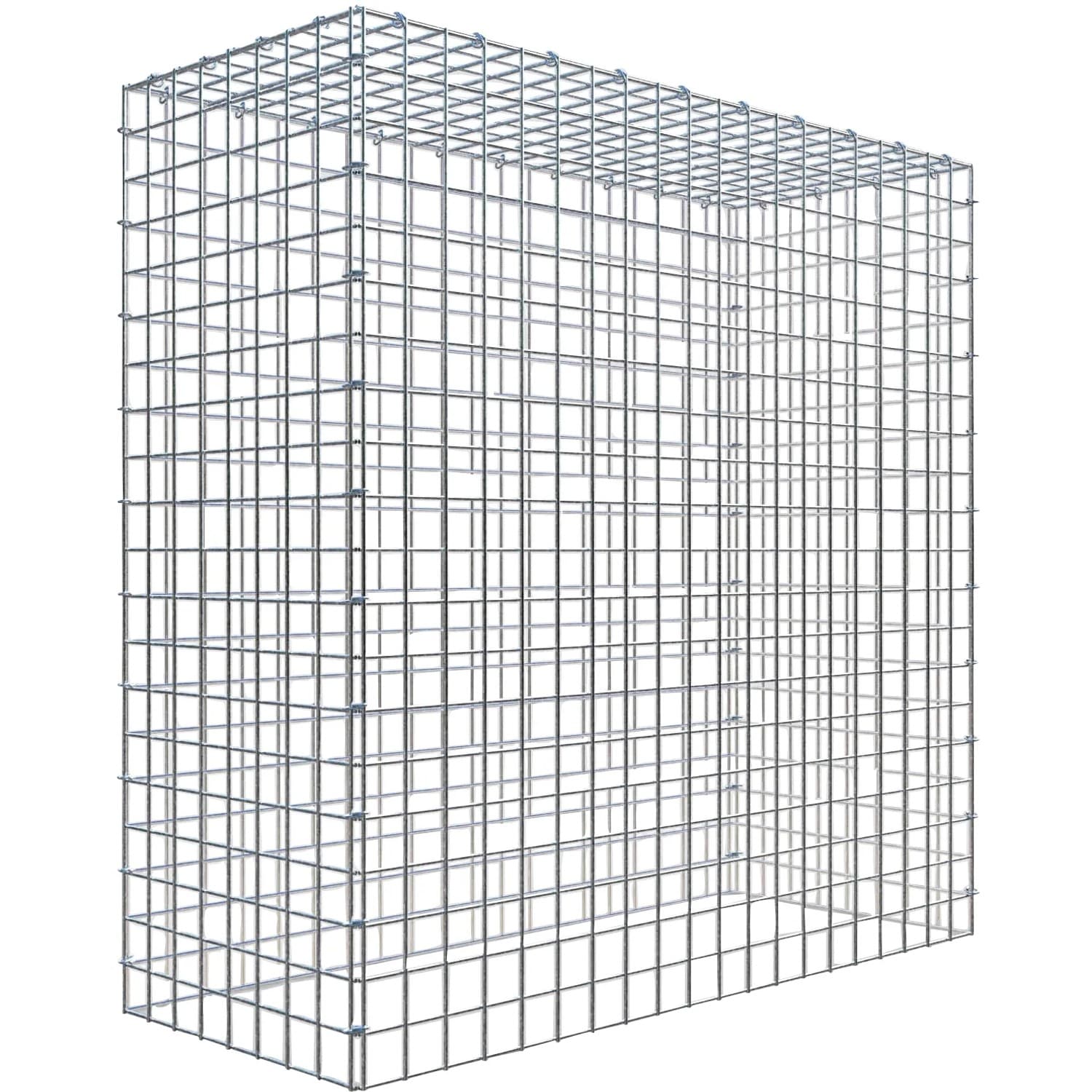 Gabiona C-Ring-Gabione-Anbaukorb Typ 3 100 x 100 x 40 cm Maschenw 5 x 5 cm