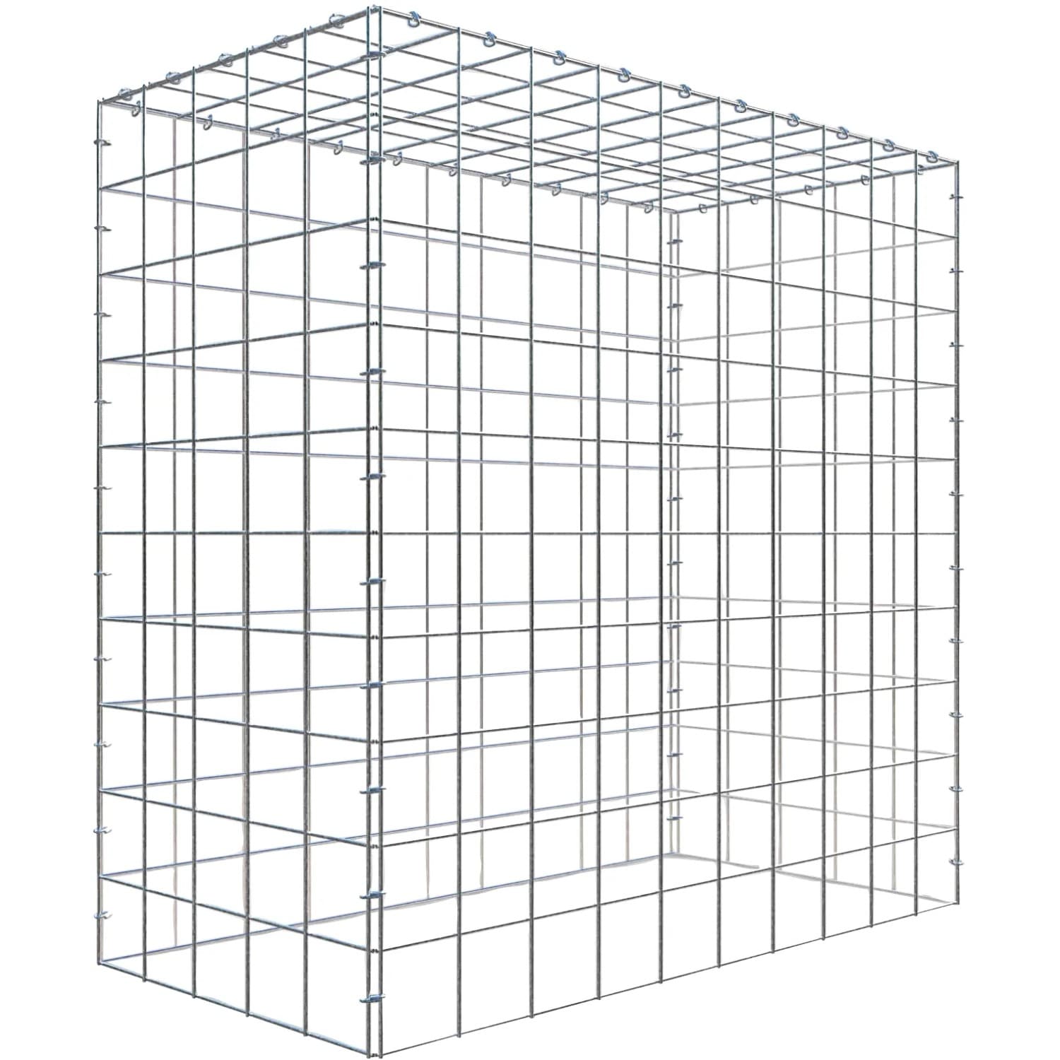 Gabiona C-Ring-Gabione-Anbaukorb Typ 3 100 x 100 x 50 cm Maschenw 10 x 10 cm