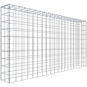 Gabiona C-Ring-Gabione-Anbaukorb Typ 3 100 x 200 x 20 cm Maschenw 10 x 10 cm