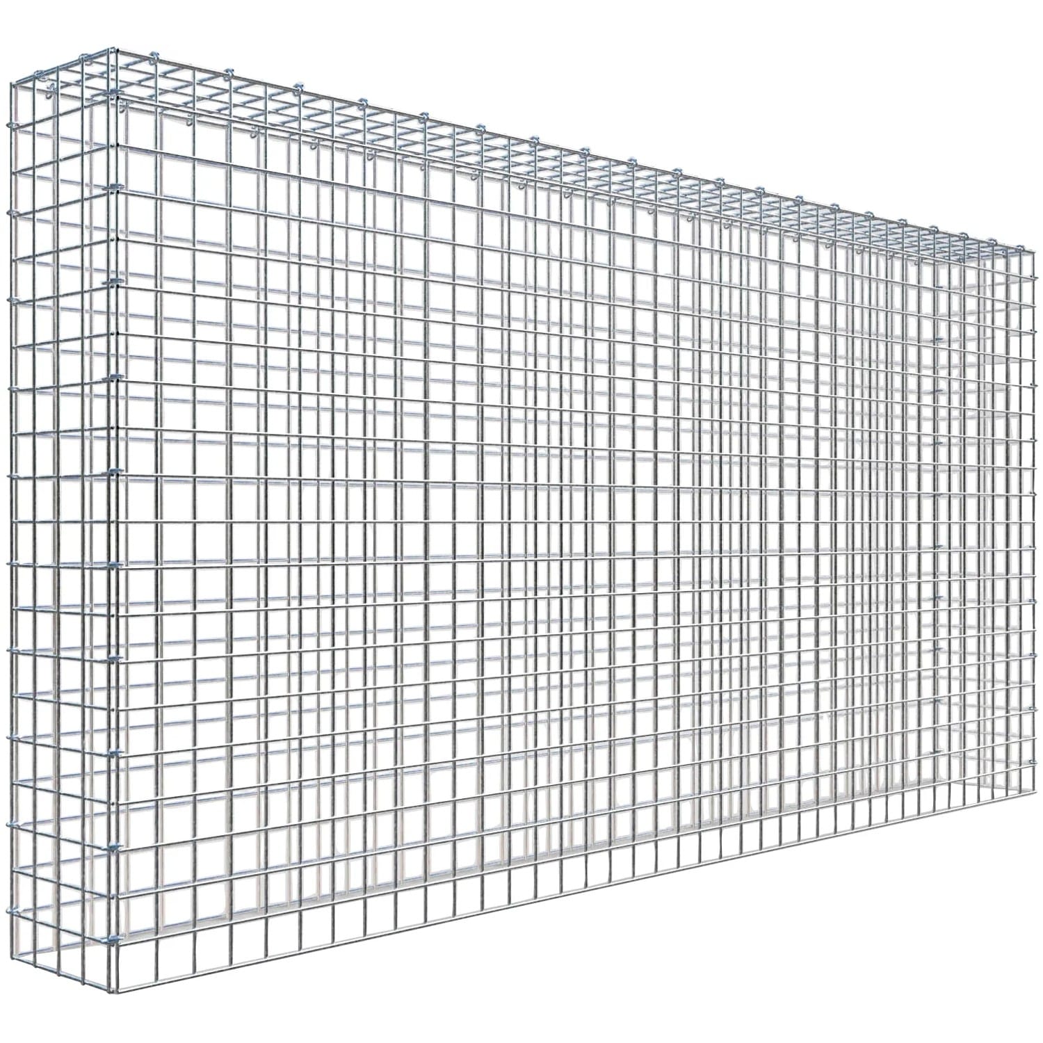 Gabiona C-Ring-Gabione-Anbaukorb Typ 3 100 x 200 x 20 cm Maschenw 5 x 5 cm
