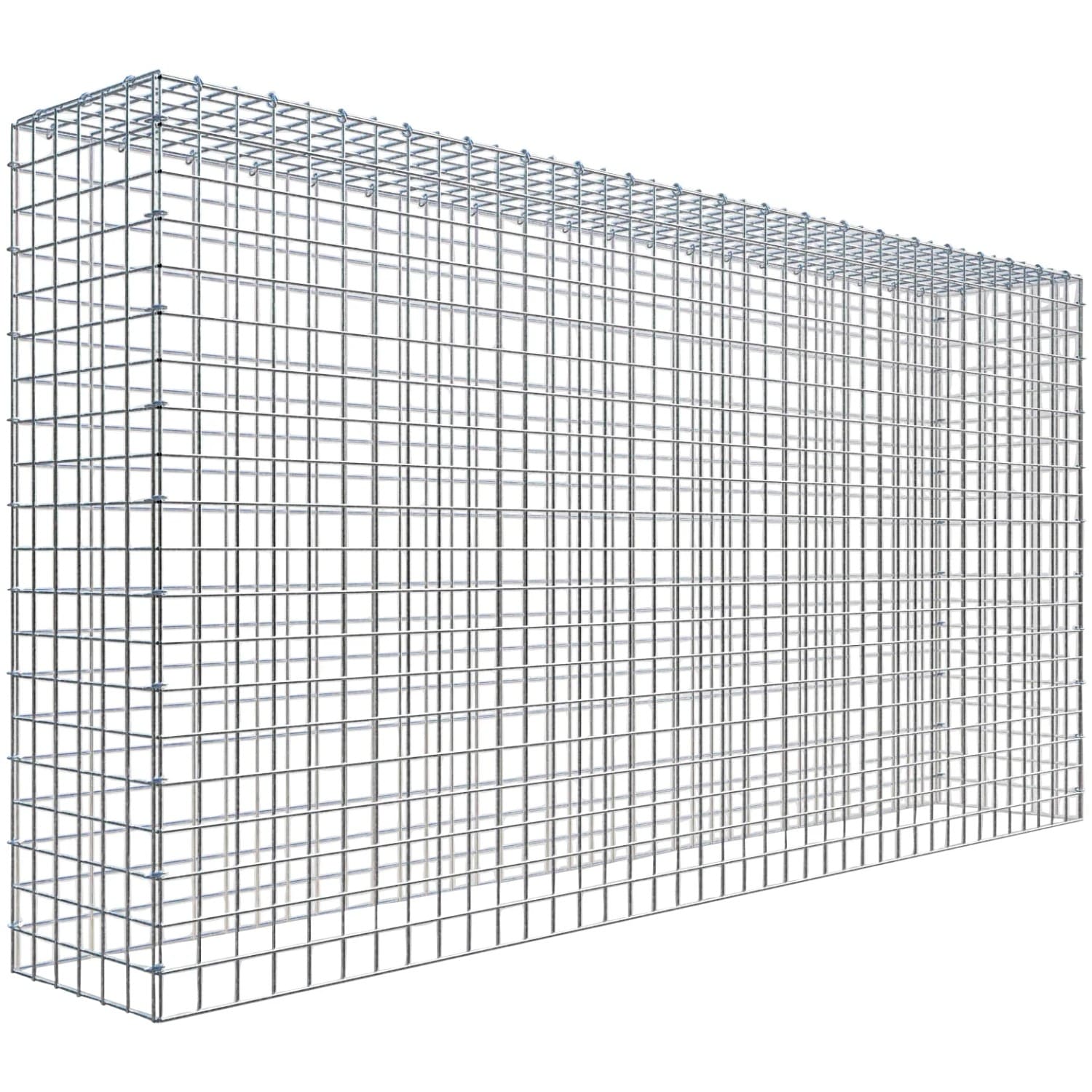 Gabiona C-Ring-Gabione-Anbaukorb Typ 3 100 x 200 x 30 cm Maschenw 5 x 5 cm