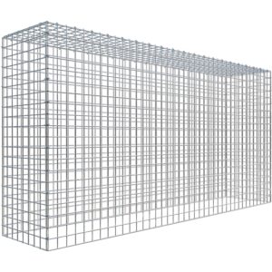 Gabiona C-Ring-Gabione-Anbaukorb Typ 3 100 x 200 x 40 cm Maschenw 5 x 5 cm