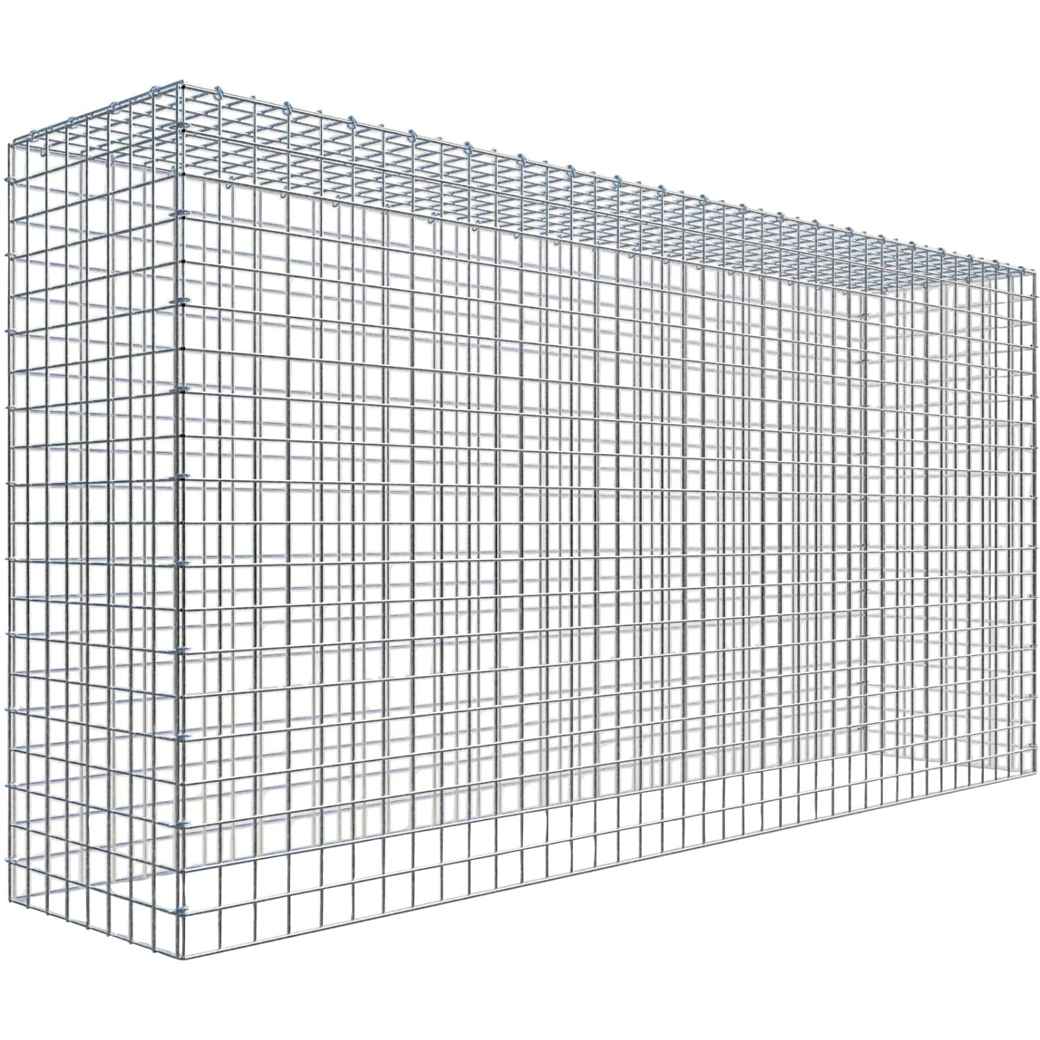 Gabiona C-Ring-Gabione-Anbaukorb Typ 3 100 x 200 x 40 cm Maschenw 5 x 5 cm