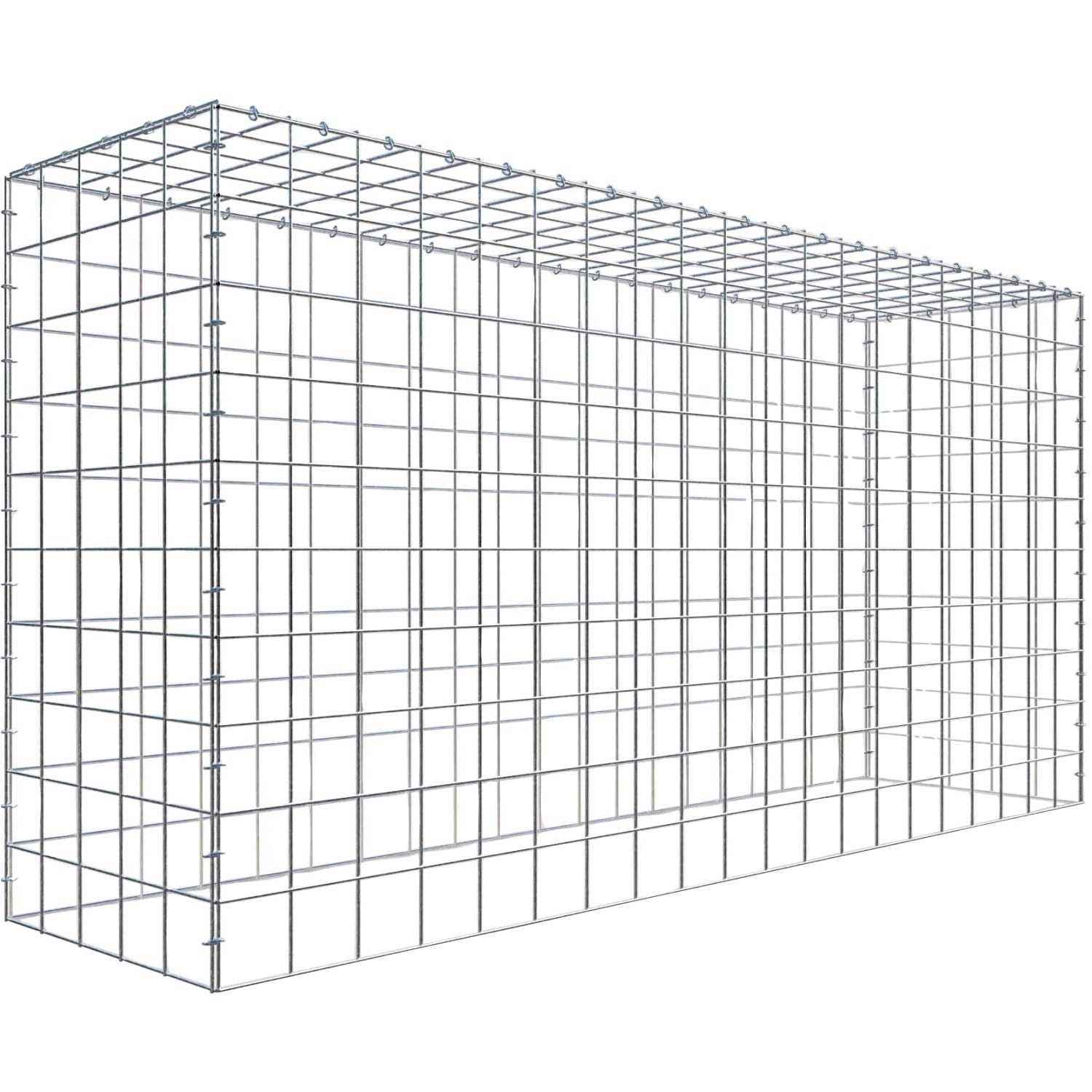 Gabiona C-Ring-Gabione-Anbaukorb Typ 3 100 x 200 x 50 cm Maschenw 10 x 10 cm