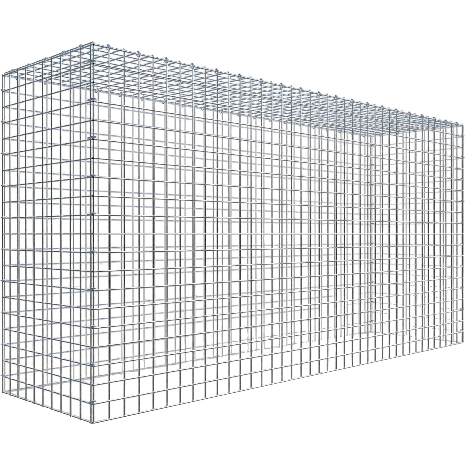 Gabiona C-Ring-Gabione-Anbaukorb Typ 3 100 x 200 x 50 cm Maschenw 5 x 5 cm