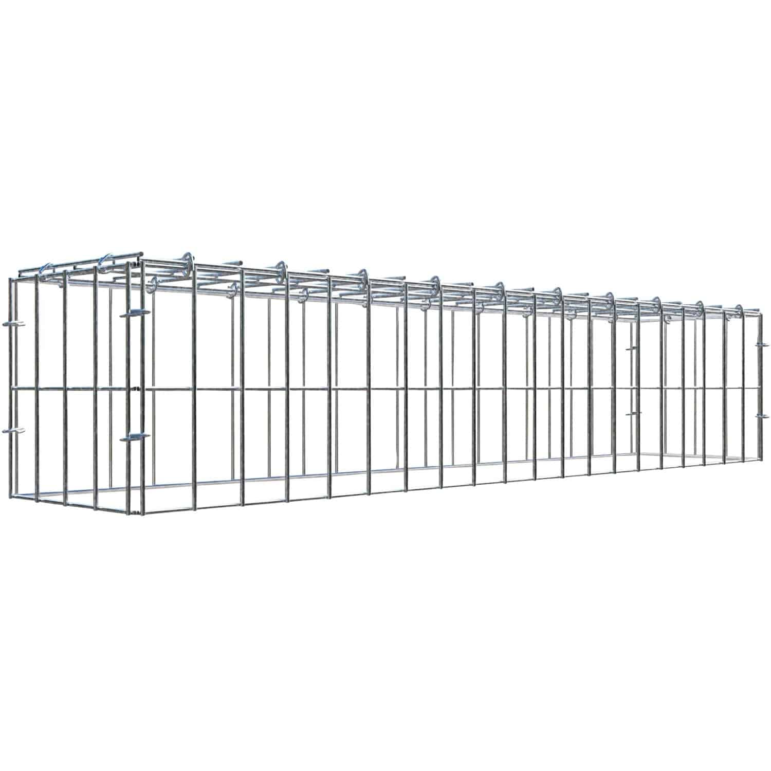 Gabiona C-Ring-Gabione-Anbaukorb Typ 3 20 x 100 x 20 cm Maschenw 5 x 10 cm