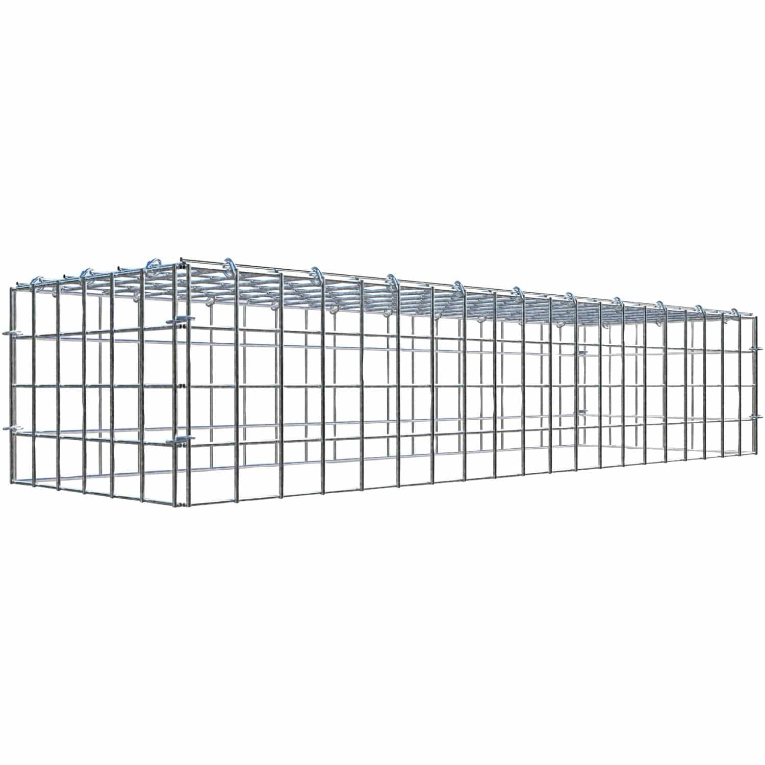 Gabiona C-Ring-Gabione-Anbaukorb Typ 3 20 x 100 x 30 cm Maschenw 5 x 5 cm