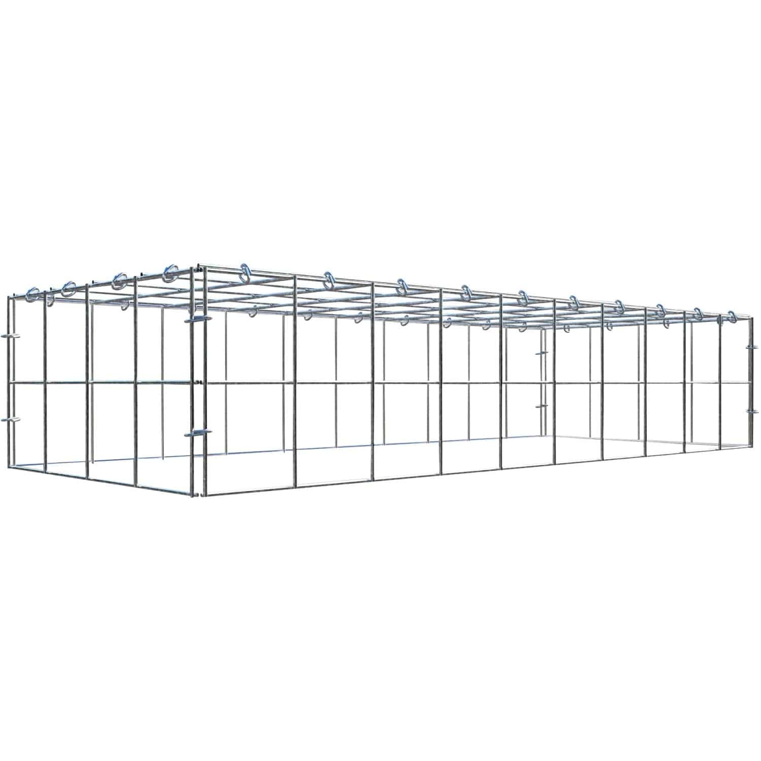 Gabiona C-Ring-Gabione-Anbaukorb Typ 3 20 x 100 x 40 cm Maschenw 10 x 10 cm