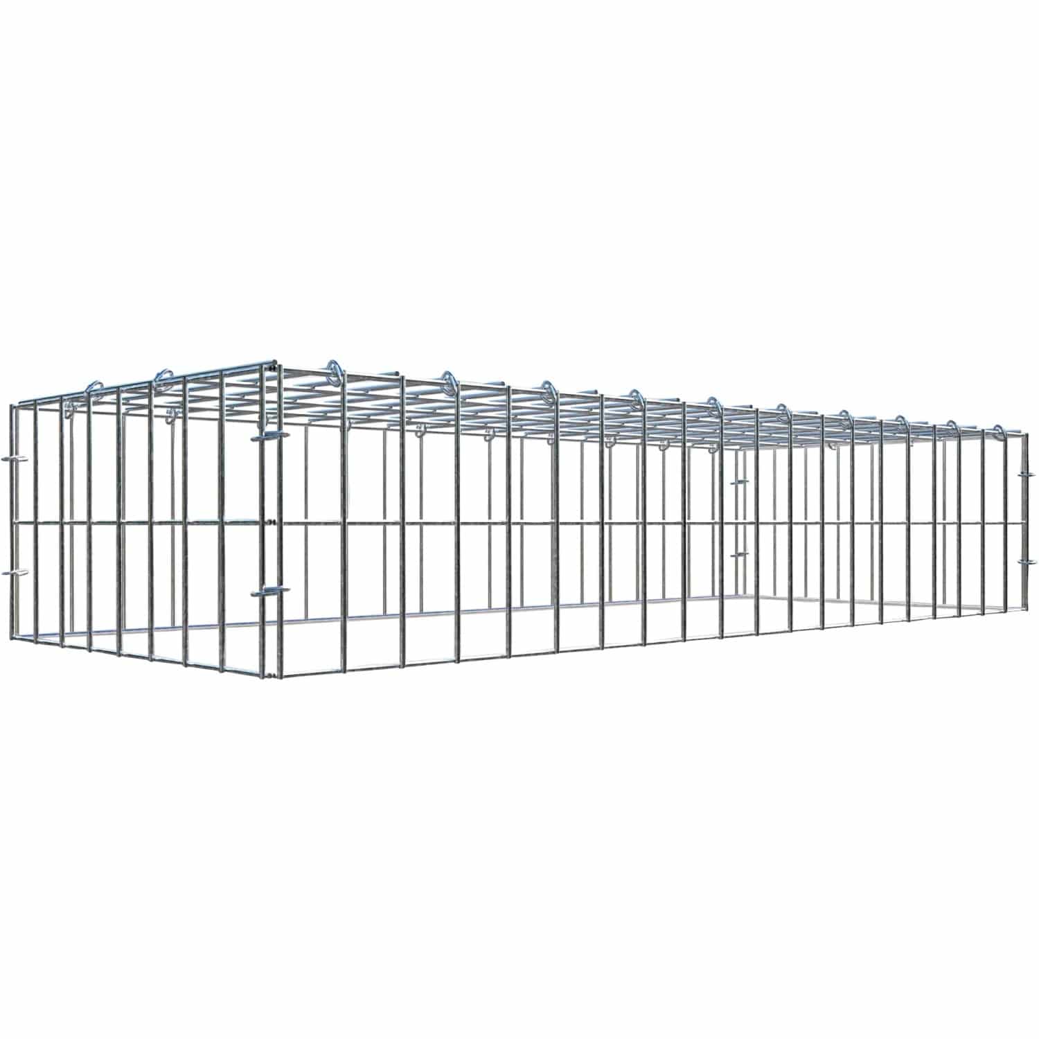 Gabiona C-Ring-Gabione-Anbaukorb Typ 3 20 x 100 x 40 cm Maschenw 5 x 10 cm