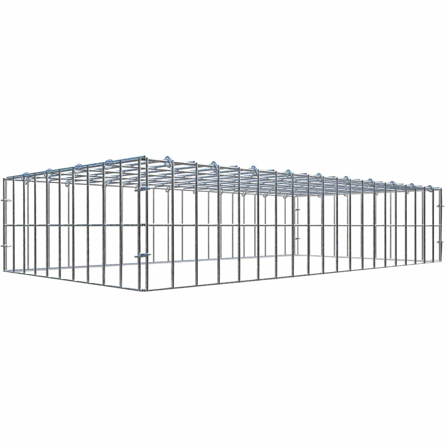 Gabiona C-Ring-Gabione-Anbaukorb Typ 3 20 x 100 x 50 cm Maschenw 5 x 10 cm