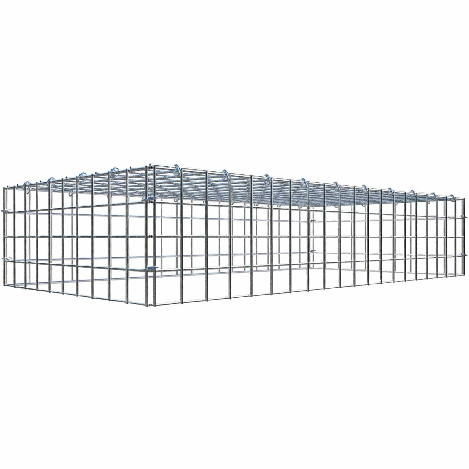 Gabiona C-Ring-Gabione-Anbaukorb Typ 3 20 x 100 x 50 cm Maschenw 5 x 5 cm