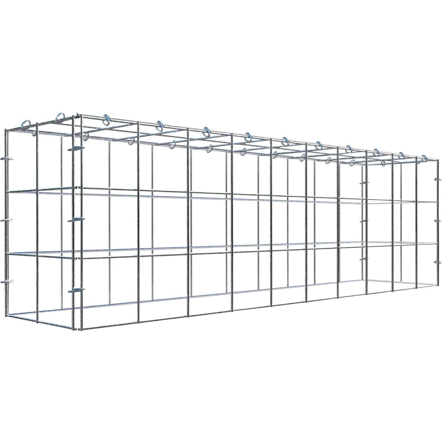 Gabiona C-Ring-Gabione-Anbaukorb Typ 3 30 x 100 x 20 cm Maschenw 10 x 10 cm