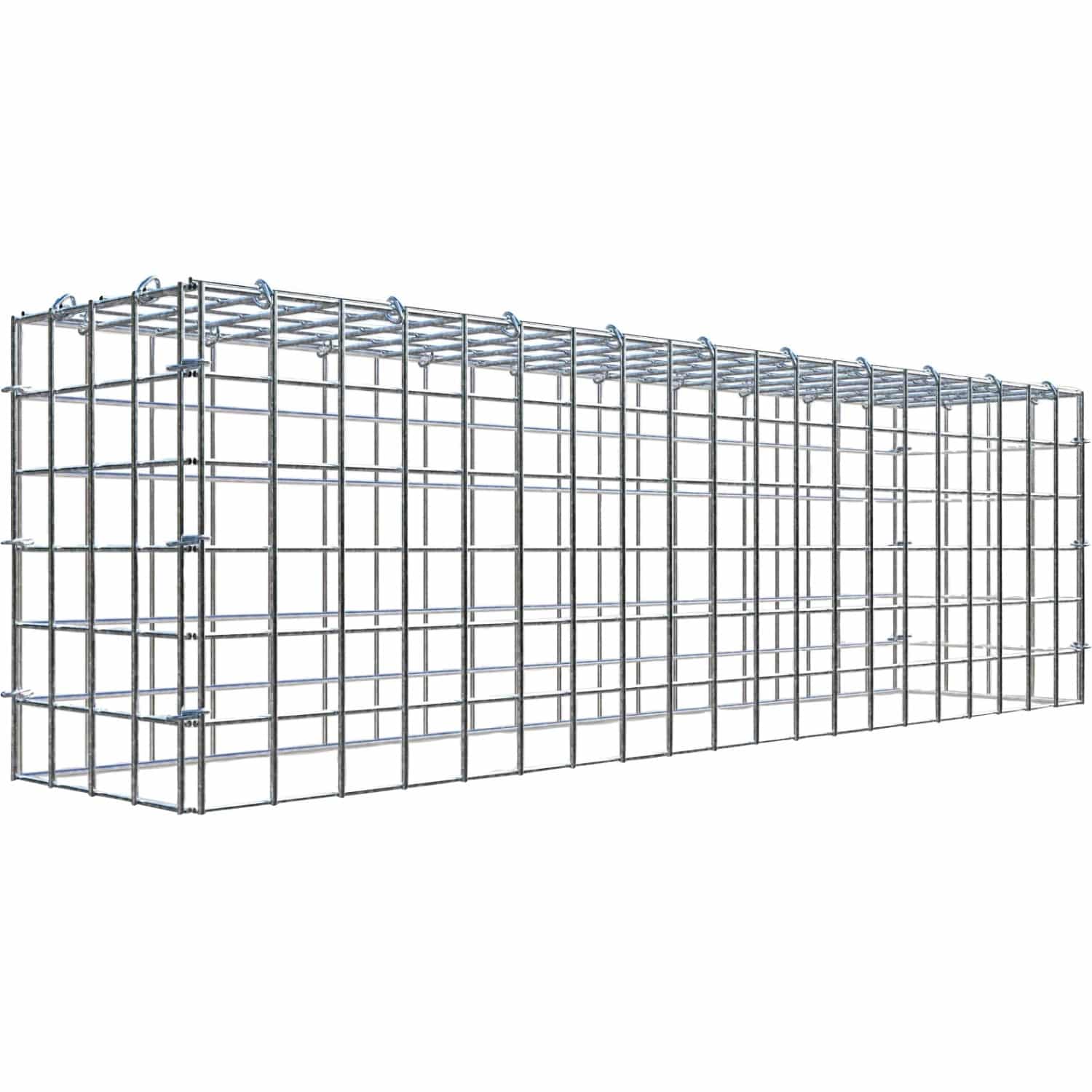 Gabiona C-Ring-Gabione-Anbaukorb Typ 3 30 x 100 x 20 cm Maschenw 5 x 5 cm