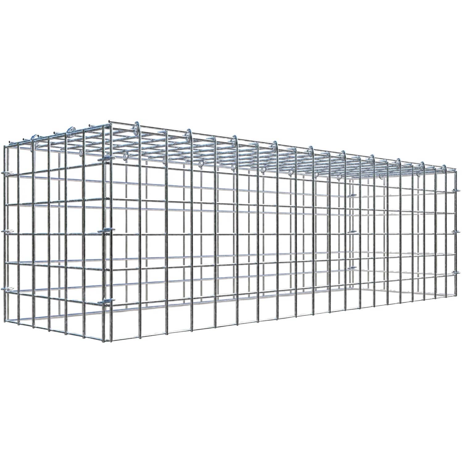 Gabiona C-Ring-Gabione-Anbaukorb Typ 3 30 x 100 x 30 cm Maschenw 5 x 5 cm