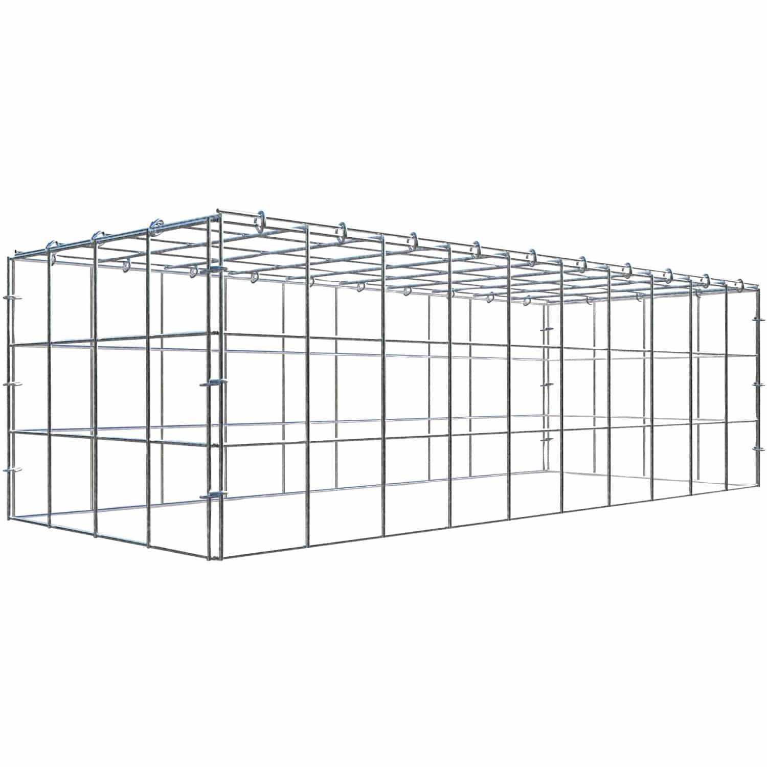 Gabiona C-Ring-Gabione-Anbaukorb Typ 3 30 x 100 x 40 cm Maschenw 10 x 10 cm