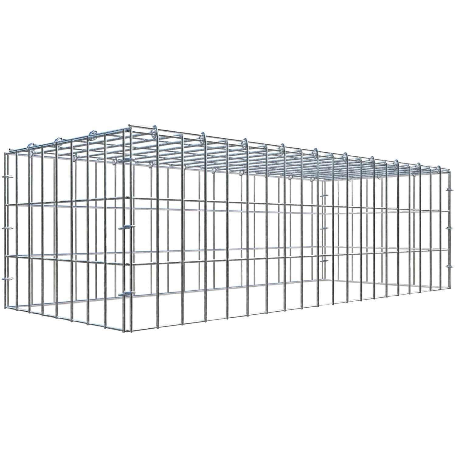 Gabiona C-Ring-Gabione-Anbaukorb Typ 3 30 x 100 x 40 cm Maschenw 5 x 10 cm