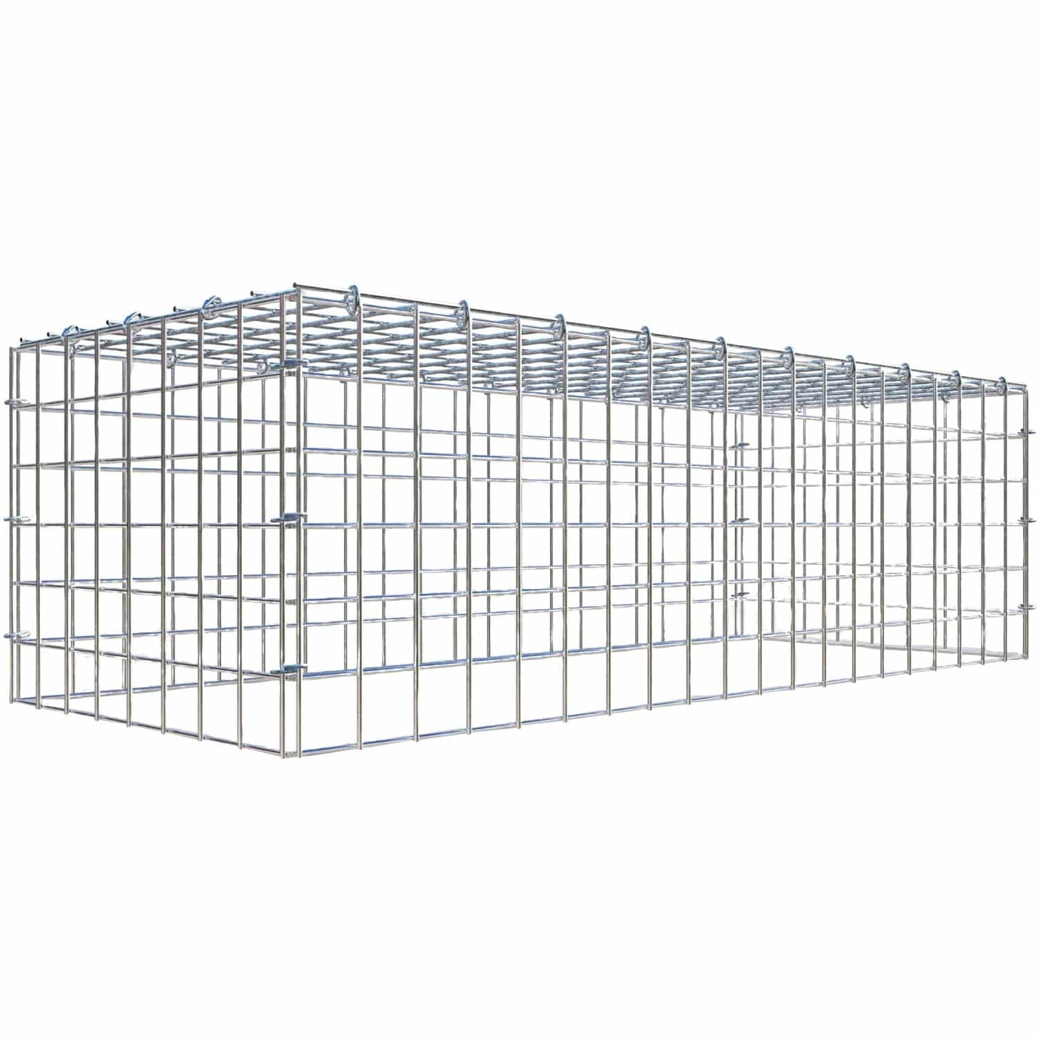 Gabiona C-Ring-Gabione-Anbaukorb Typ 3 30 x 100 x 40 cm Maschenw 5 x 5 cm