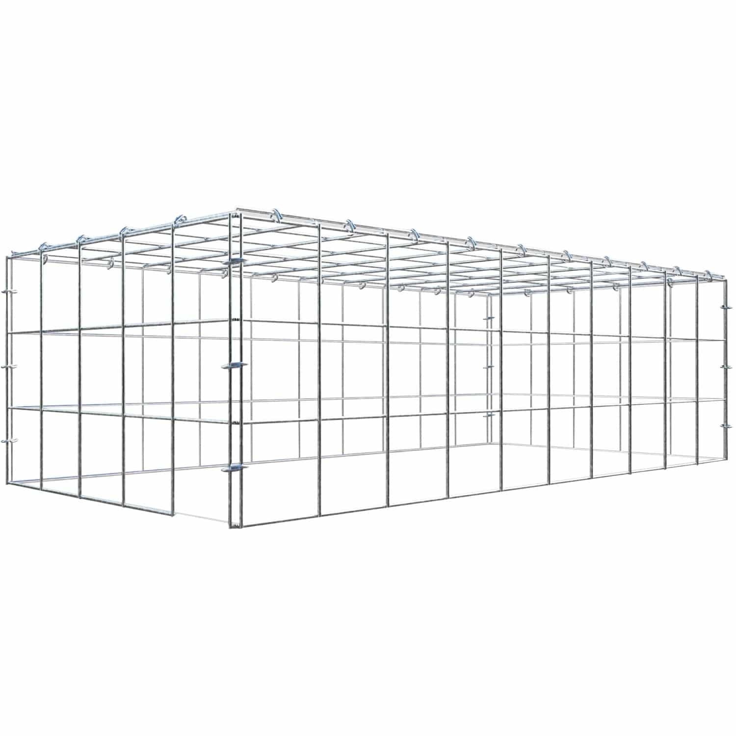 Gabiona C-Ring-Gabione-Anbaukorb Typ 3 30 x 100 x 50 cm Maschenw 10 x 10 cm