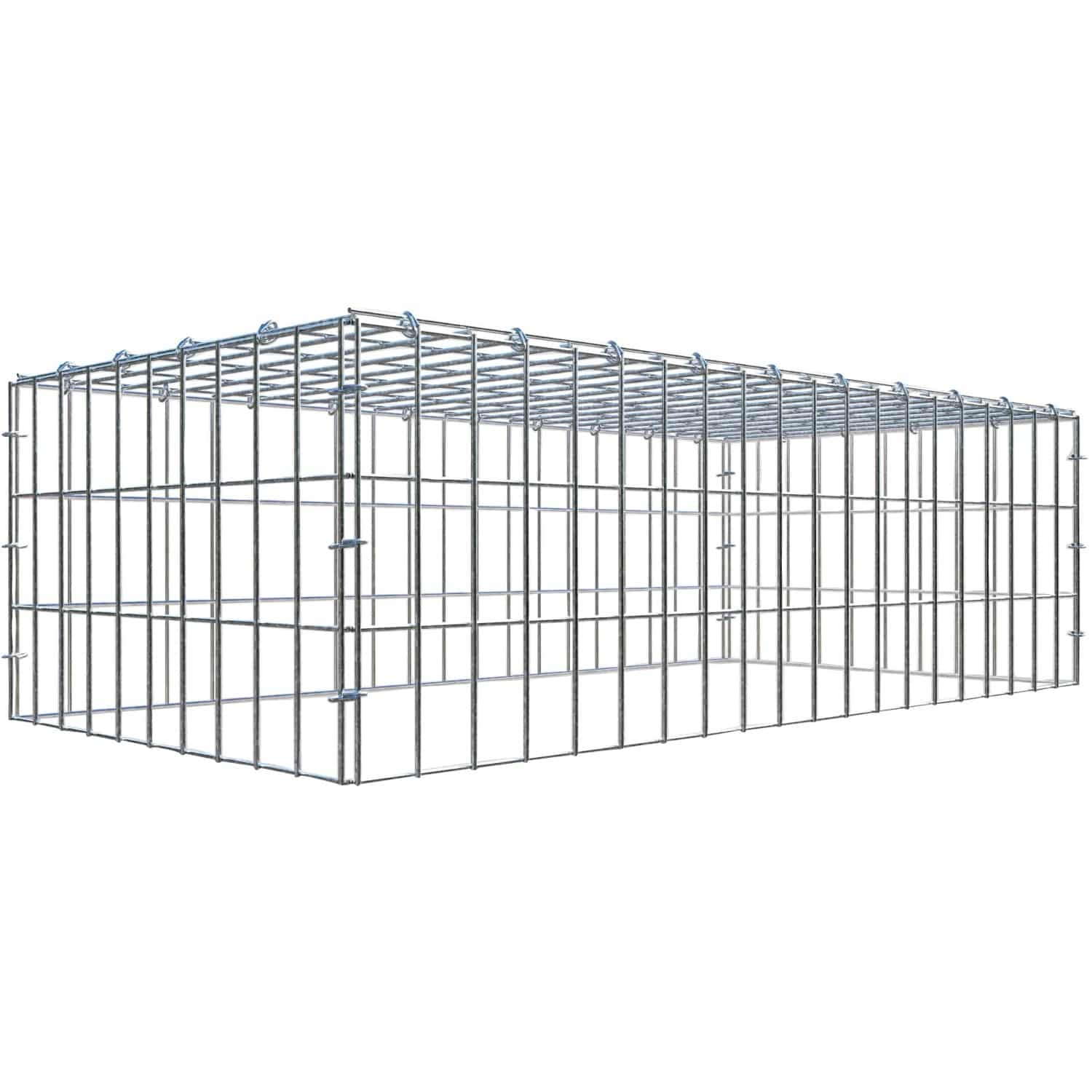 Gabiona C-Ring-Gabione-Anbaukorb Typ 3 30 x 100 x 50 cm Maschenw 5 x 10 cm