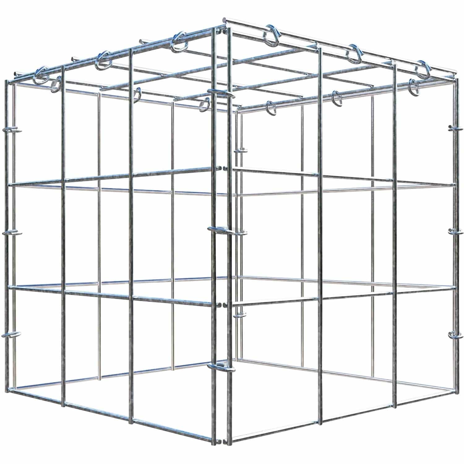 Gabiona C-Ring-Gabione-Anbaukorb Typ 3 30 x 30 x 30 cm Maschenw 10 x 10 cm