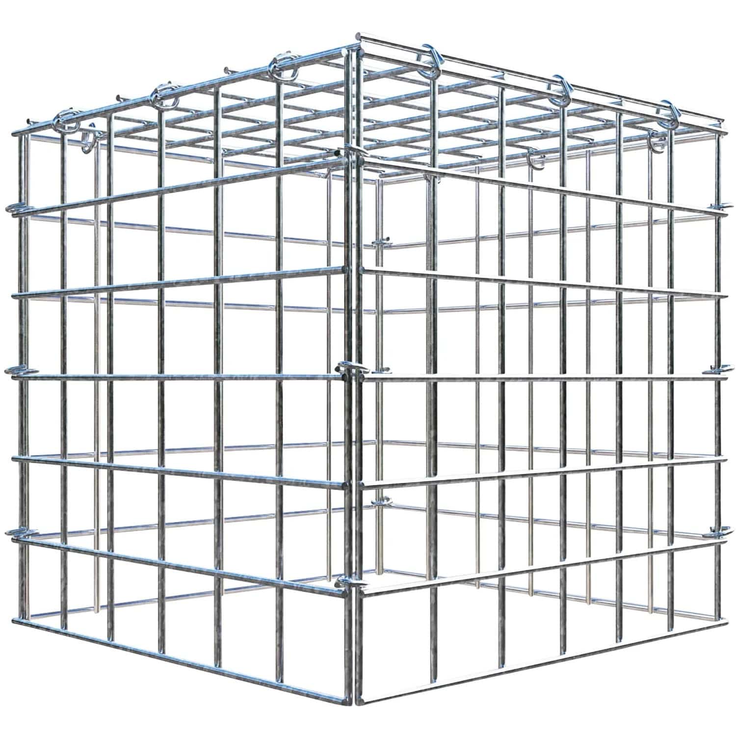 Gabiona C-Ring-Gabione-Anbaukorb Typ 3 30 x 30 x 30 cm Maschenw 5 x 5 cm
