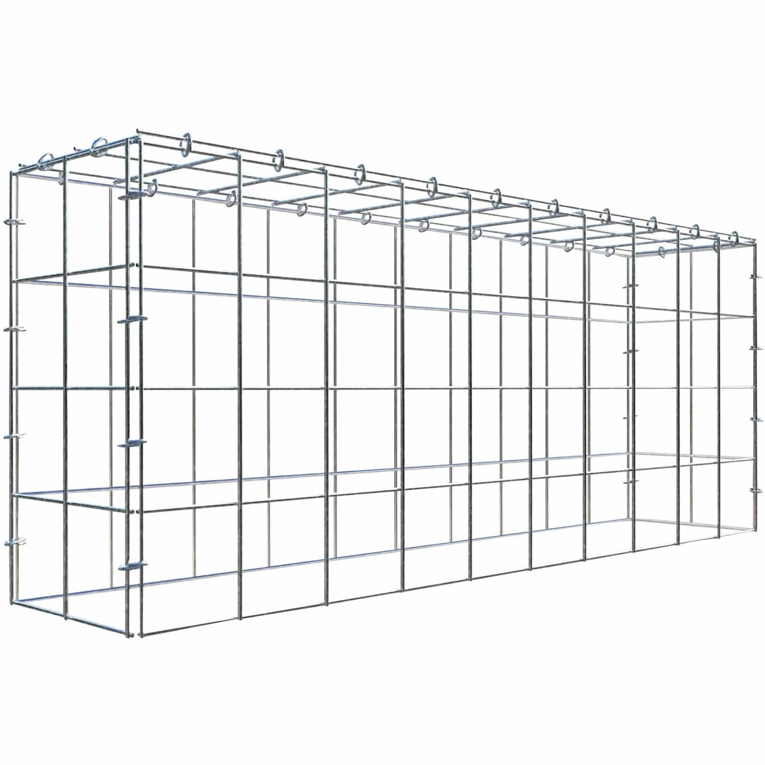 Gabiona C-Ring-Gabione-Anbaukorb Typ 3 40 x 100 x 20 cm Maschenw 10 x 10 cm