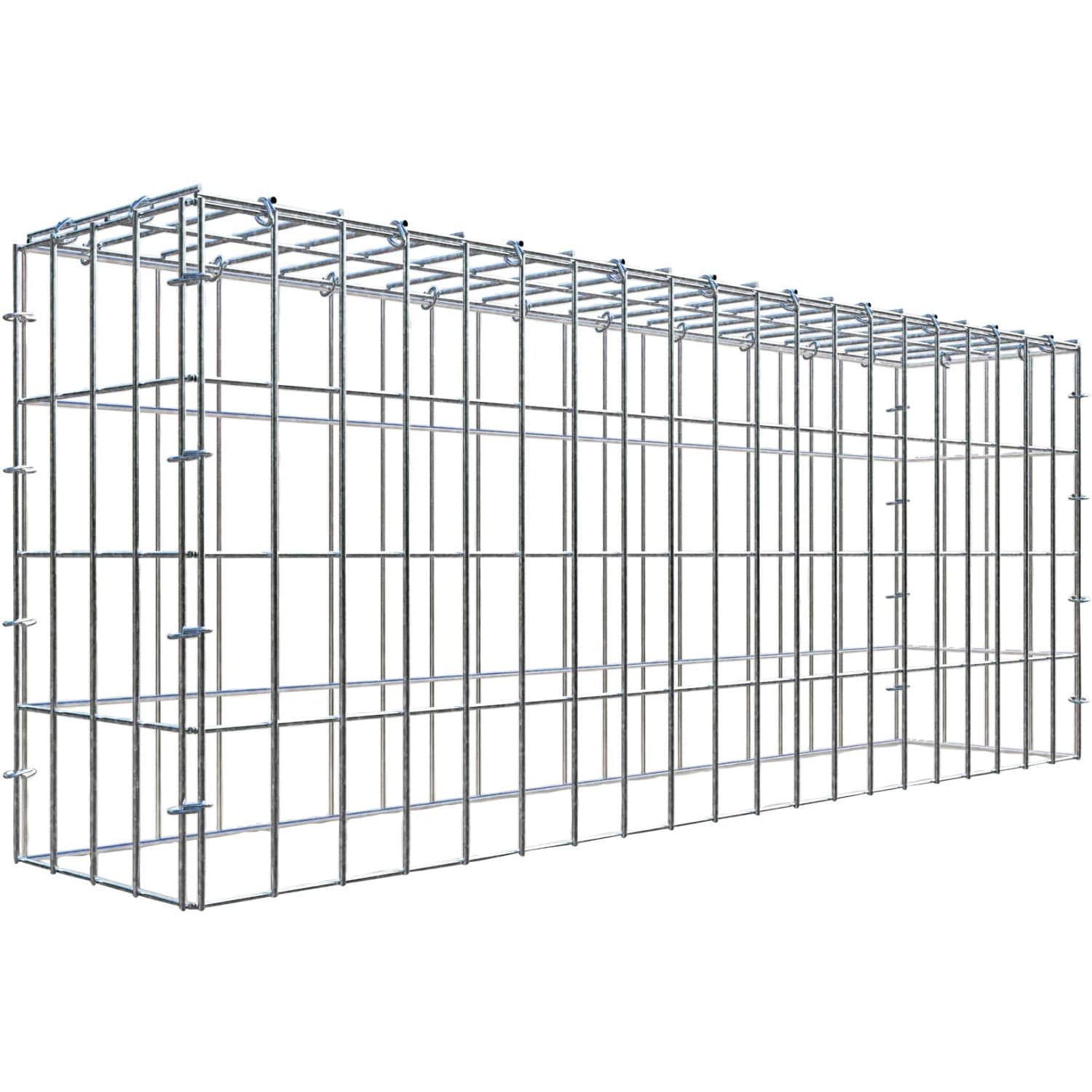 Gabiona C-Ring-Gabione-Anbaukorb Typ 3 40 x 100 x 20 cm Maschenw 5 x 10 cm