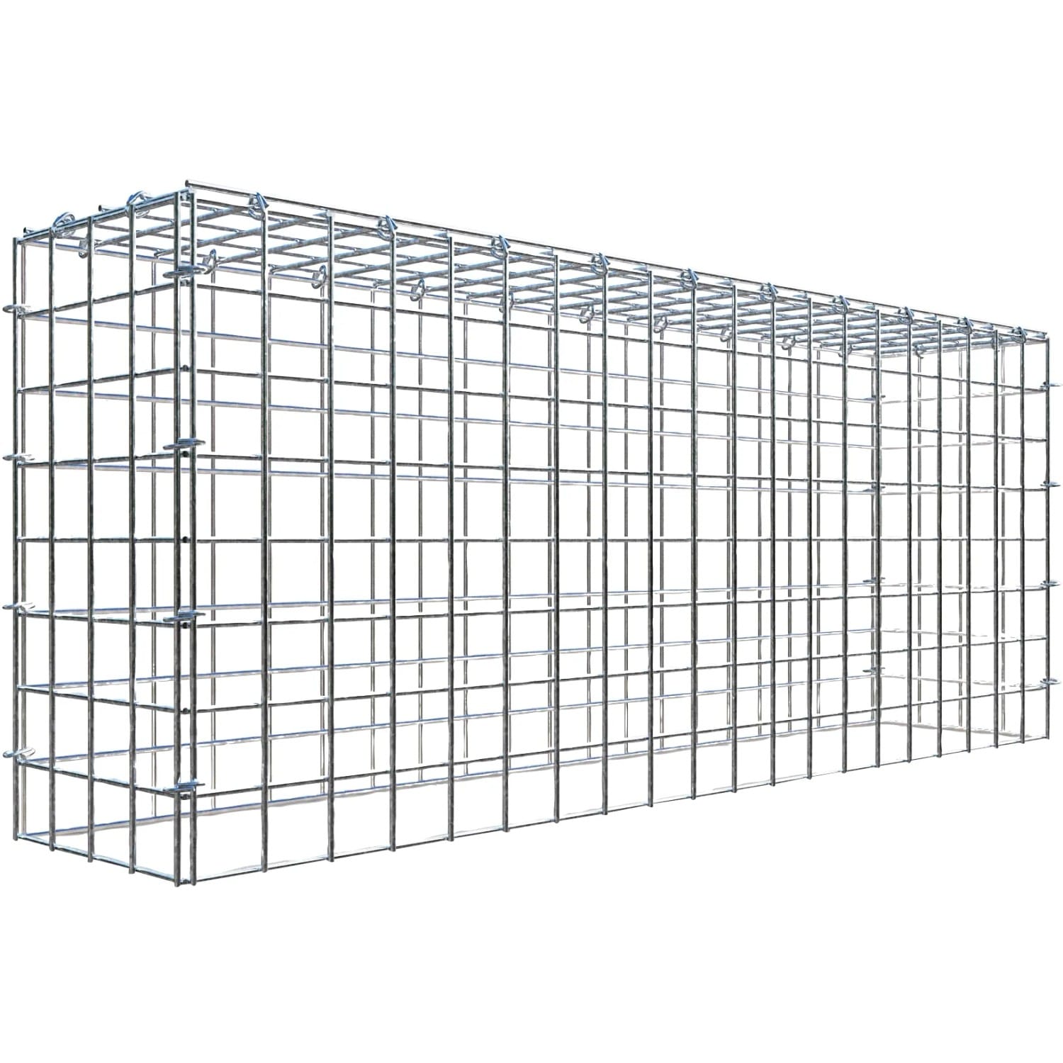 Gabiona C-Ring-Gabione-Anbaukorb Typ 3 40 x 100 x 20 cm Maschenw 5 x 5 cm