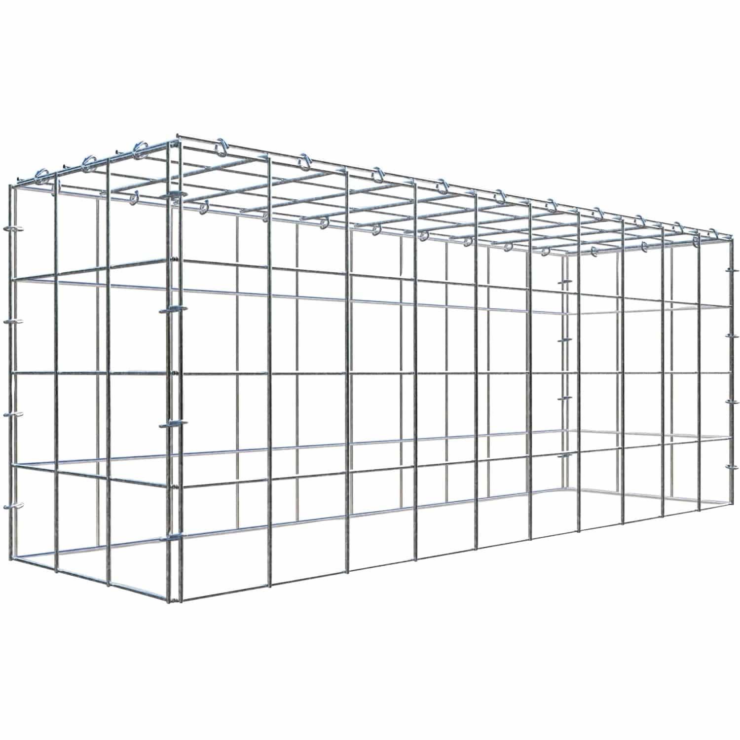 Gabiona C-Ring-Gabione-Anbaukorb Typ 3 40 x 100 x 30 cm Maschenw 10 x 10 cm