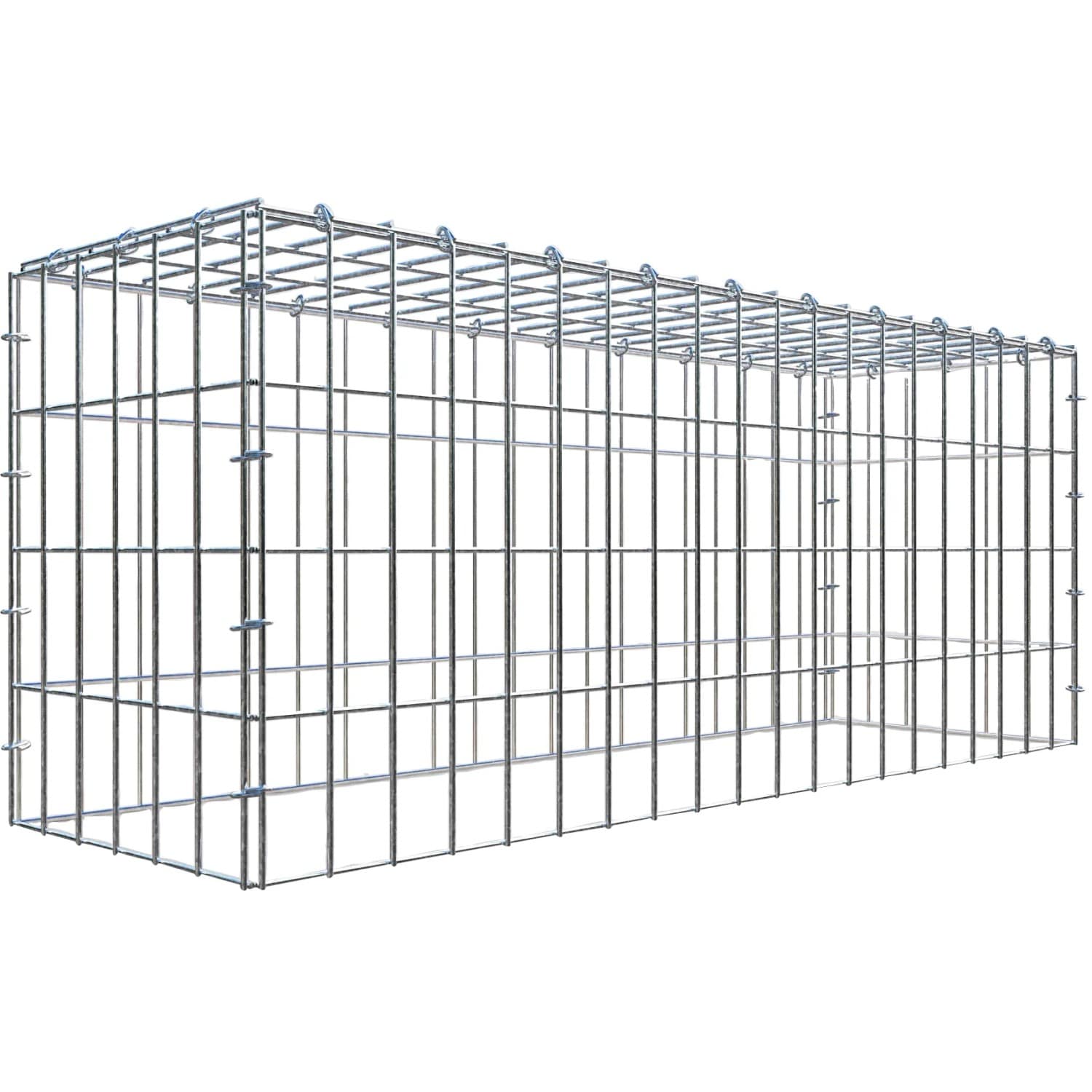 Gabiona C-Ring-Gabione-Anbaukorb Typ 3 40 x 100 x 30 cm Maschenw 5 x 10 cm