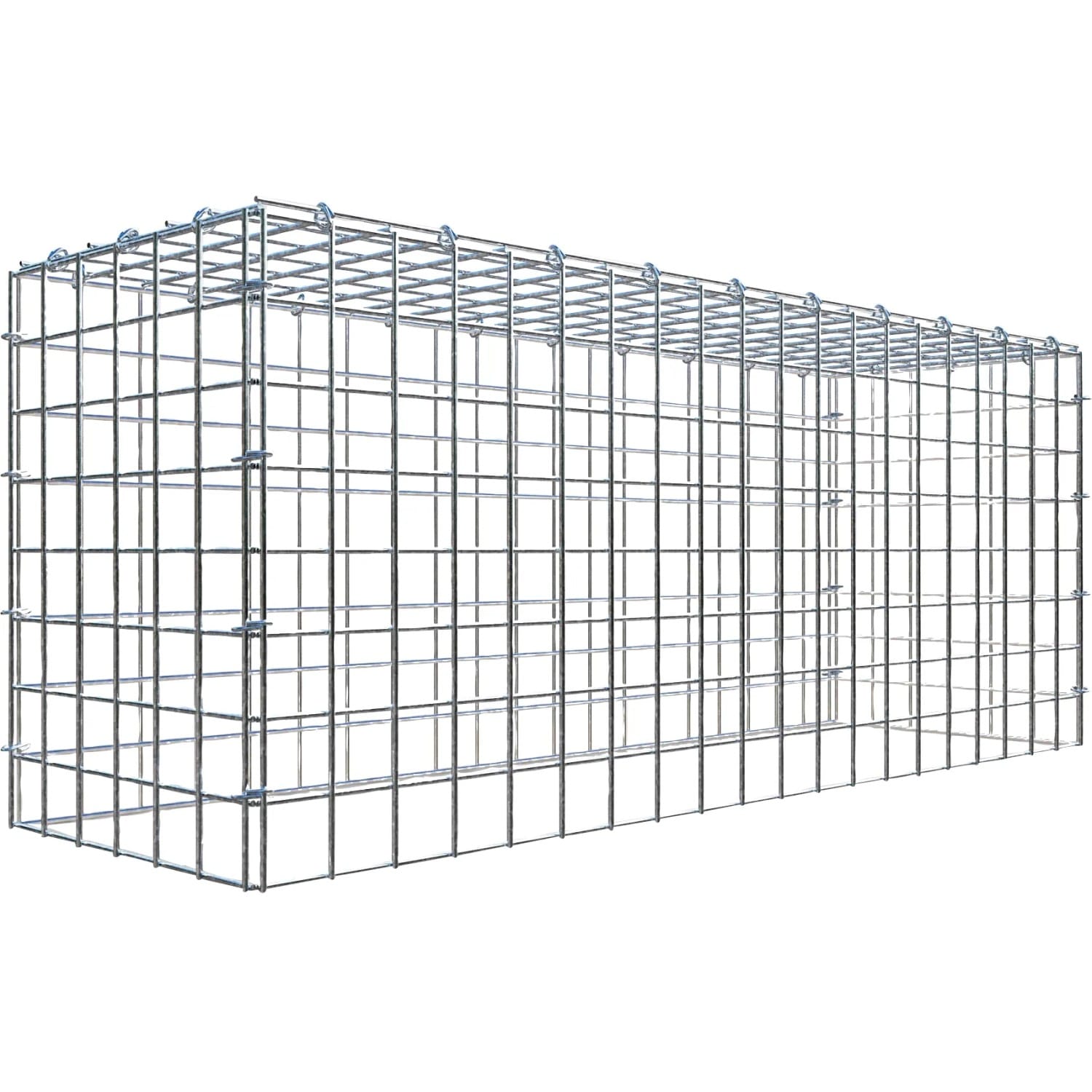 Gabiona C-Ring-Gabione-Anbaukorb Typ 3 40 x 100 x 30 cm Maschenw 5 x 5 cm