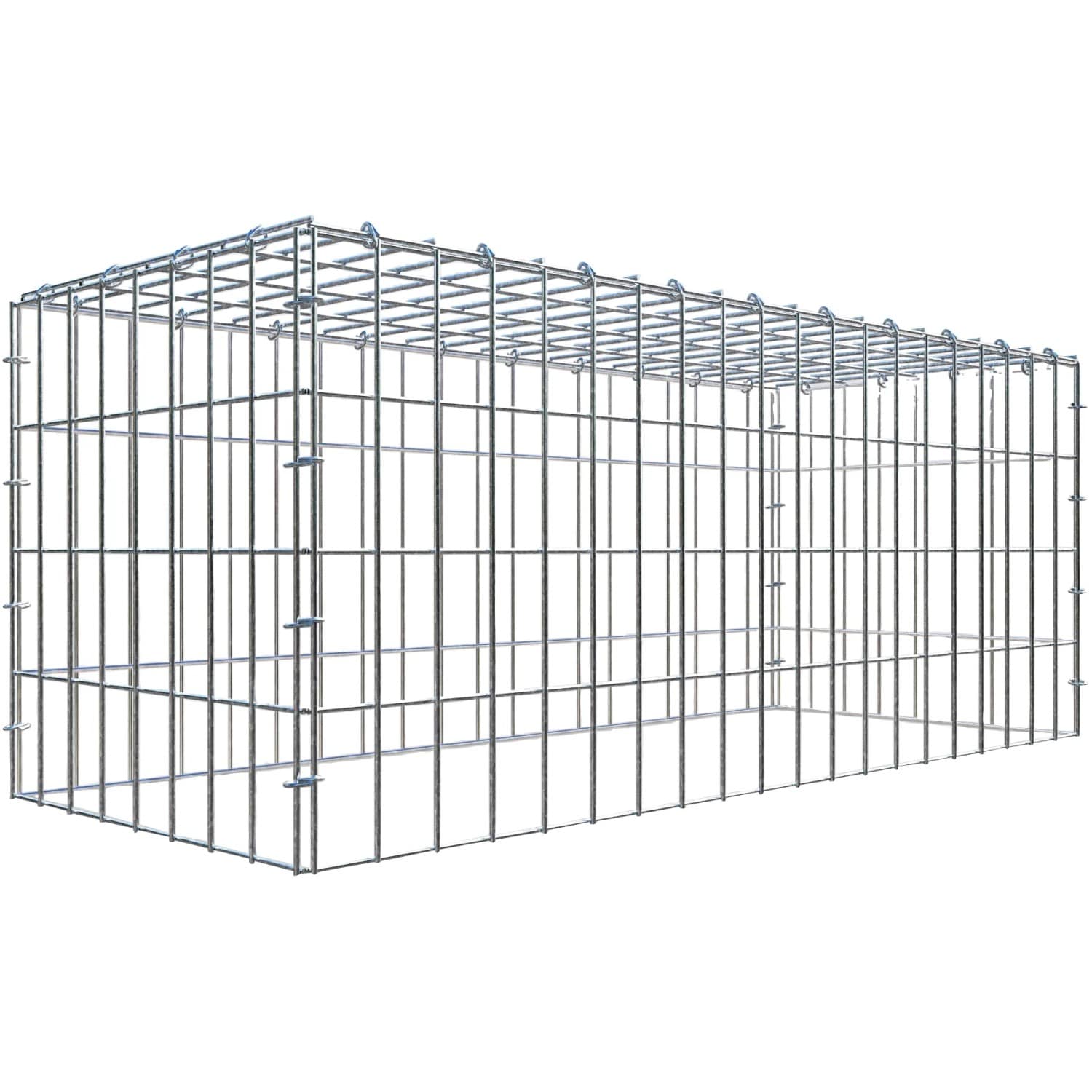 Gabiona C-Ring-Gabione-Anbaukorb Typ 3 40 x 100 x 40 cm Maschenw 5 x 10 cm