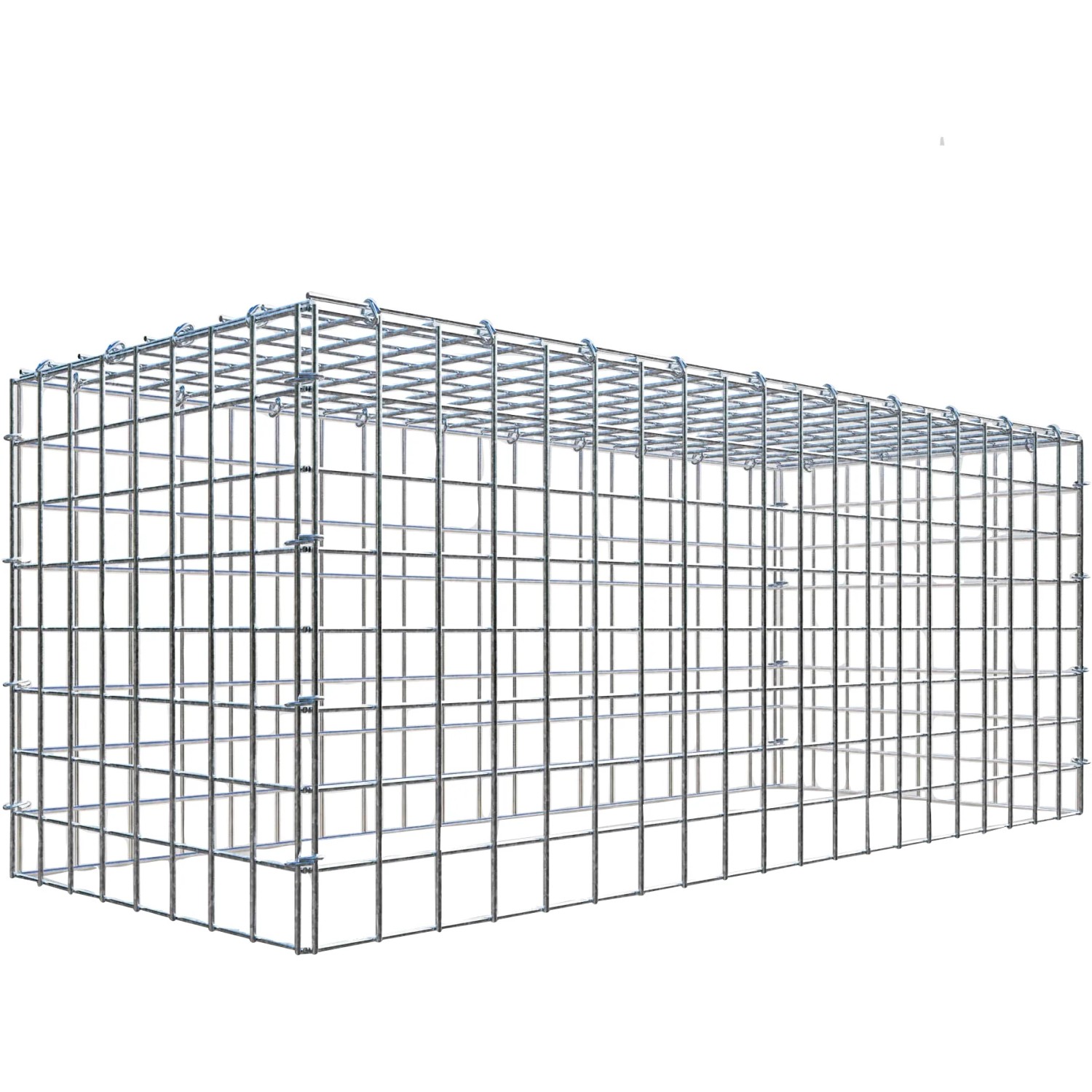 Gabiona C-Ring-Gabione-Anbaukorb Typ 3 40 x 100 x 40 cm Maschenw 5 x 5 cm