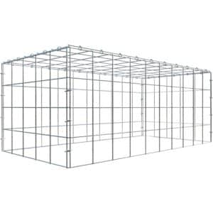 Gabiona C-Ring-Gabione-Anbaukorb Typ 3 40 x 100 x 50 cm Maschenw 10 x 10 cm