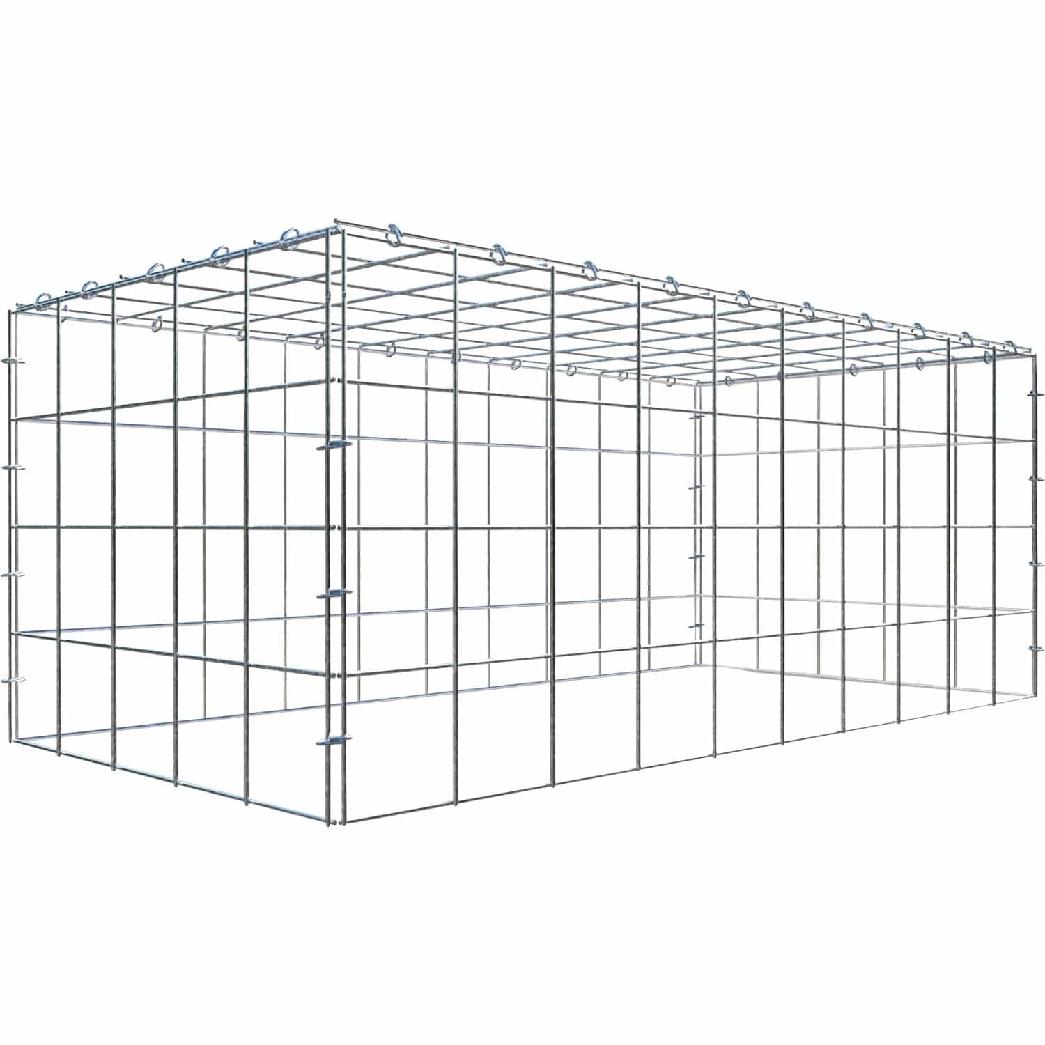 Gabiona C-Ring-Gabione-Anbaukorb Typ 3 40 x 100 x 50 cm Maschenw 10 x 10 cm