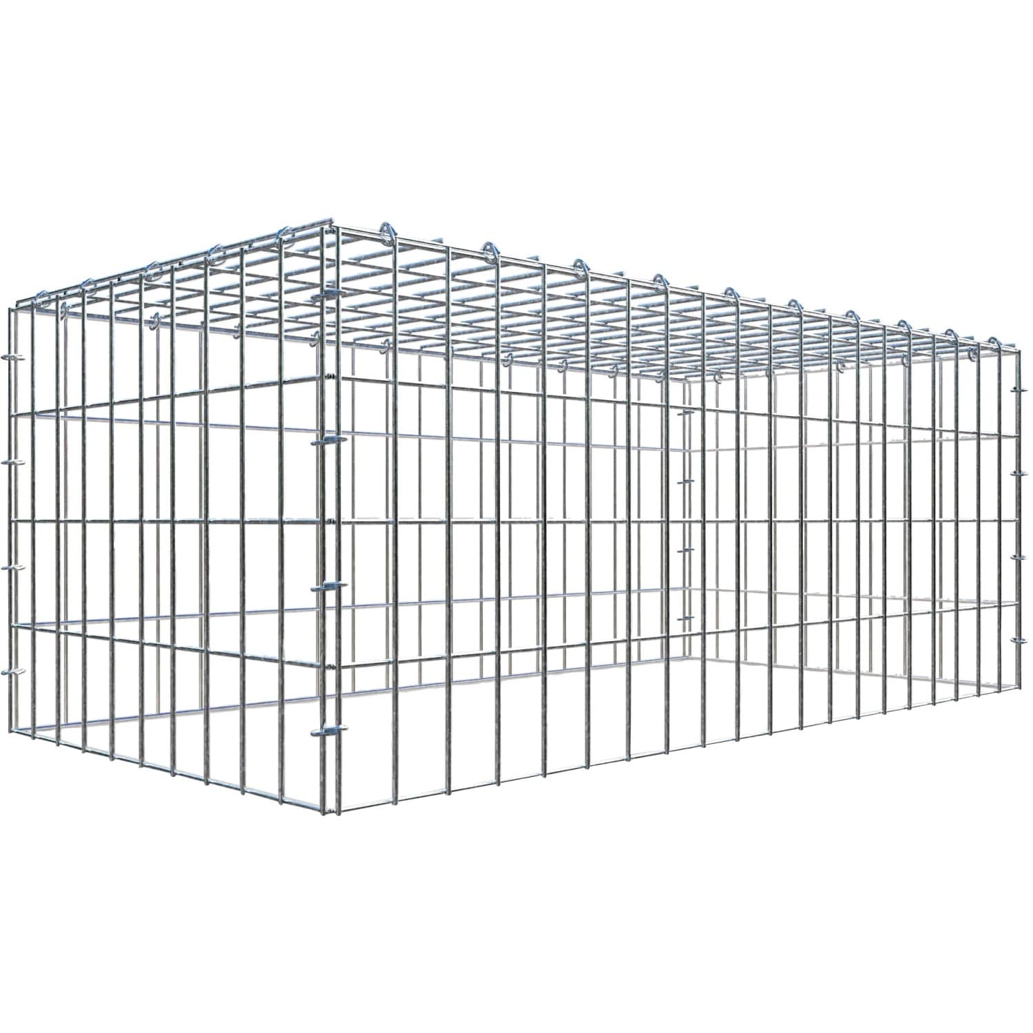 Gabiona C-Ring-Gabione-Anbaukorb Typ 3 40 x 100 x 50 cm Maschenw 5 x 10 cm
