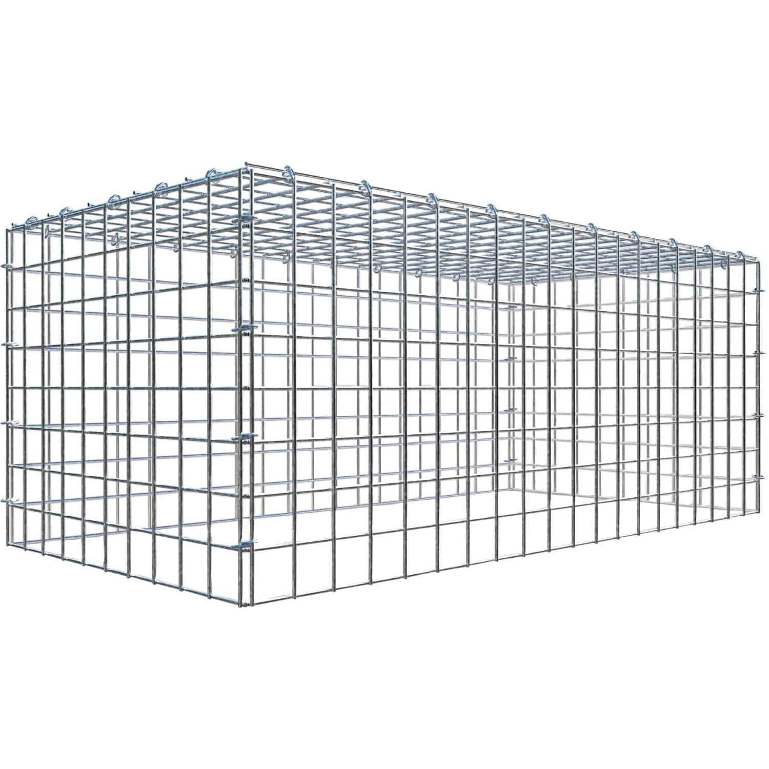Gabiona C-Ring-Gabione-Anbaukorb Typ 3 40 x 100 x 50 cm Maschenw 5 x 5 cm