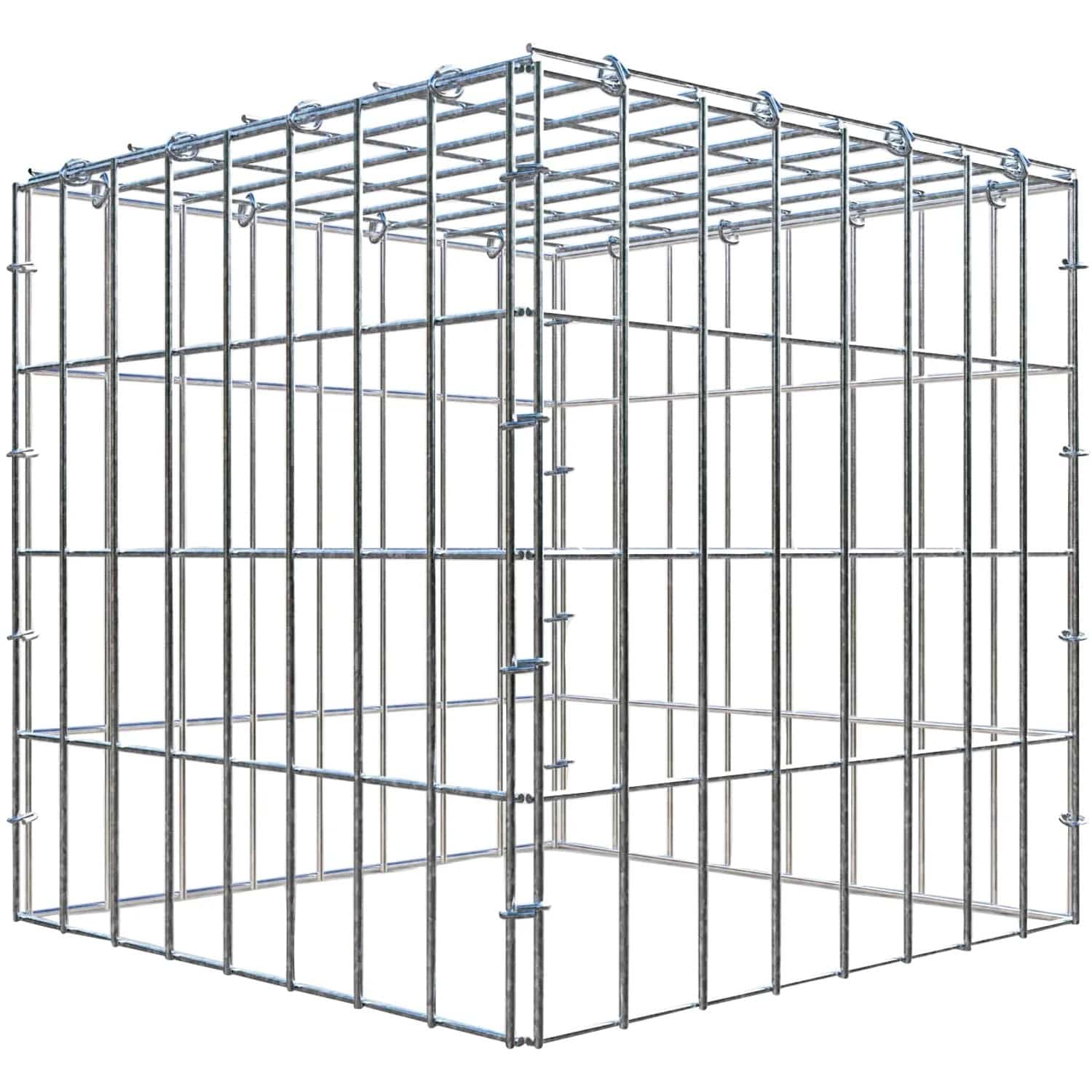 Gabiona C-Ring-Gabione-Anbaukorb Typ 3 40 x 40 x 40 cm Maschenw 5 x 10 cm