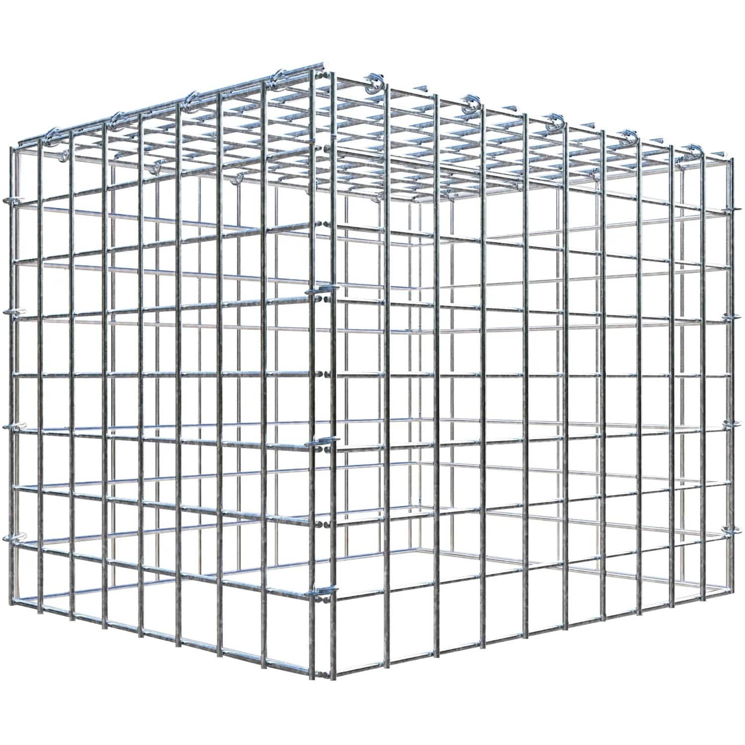 Gabiona C-Ring-Gabione-Anbaukorb Typ 3 40 x 50 x 40 cm Maschenw 5 x 5 cm
