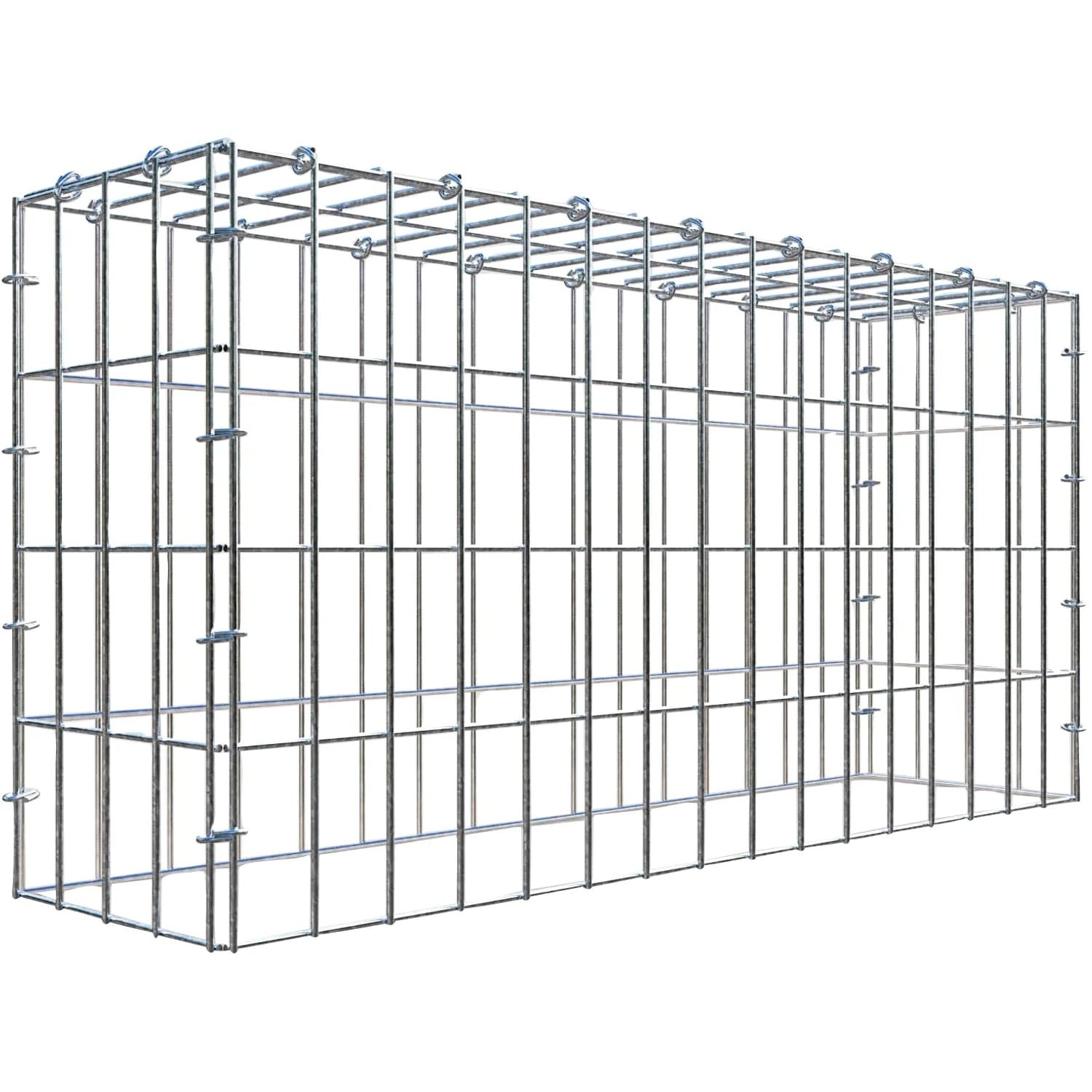 Gabiona C-Ring-Gabione-Anbaukorb Typ 3 40 x 80 x 20 cm Maschenw 5 x 10 cm