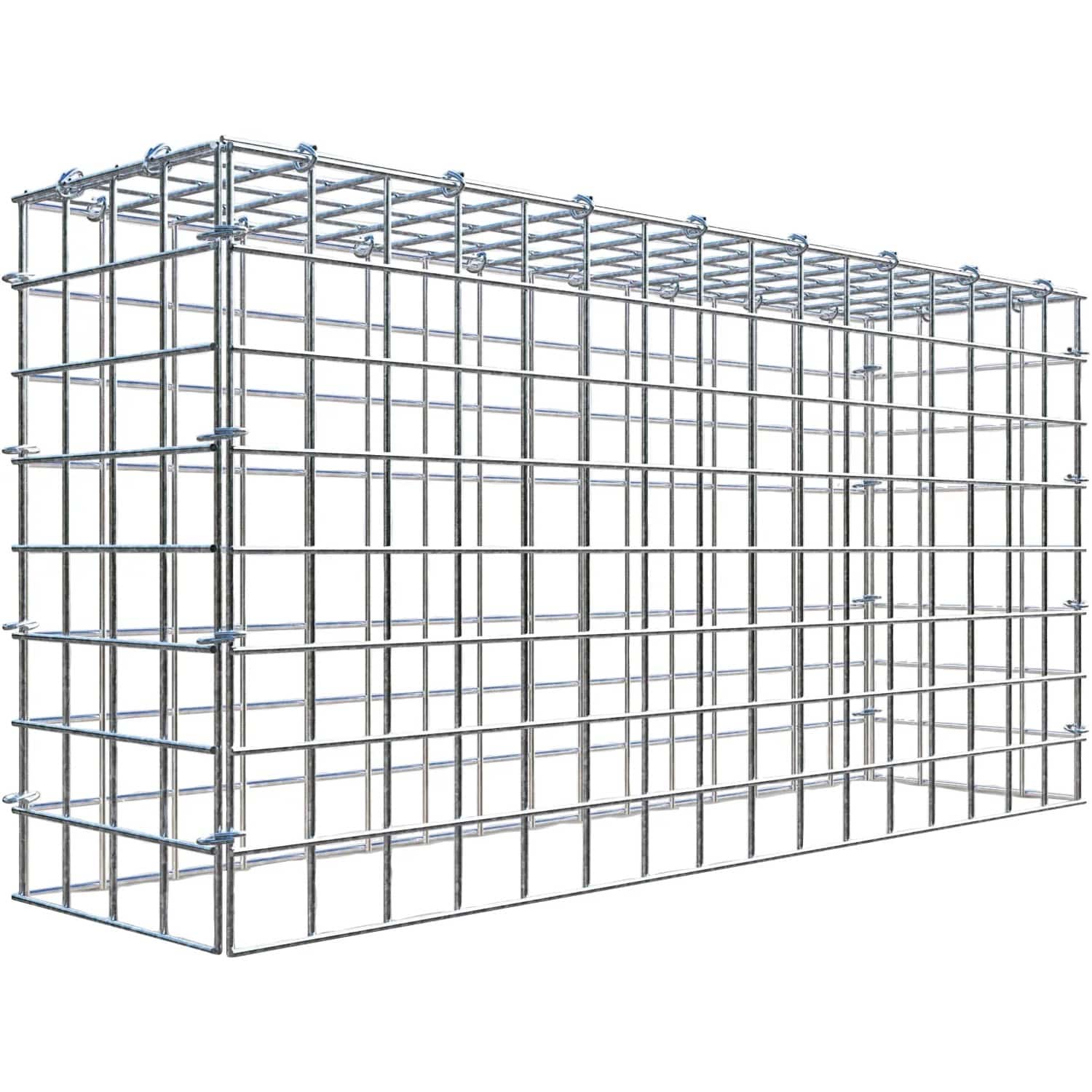 Gabiona C-Ring-Gabione-Anbaukorb Typ 3 40 x 80 x 20 cm Maschenw 5 x 5 cm