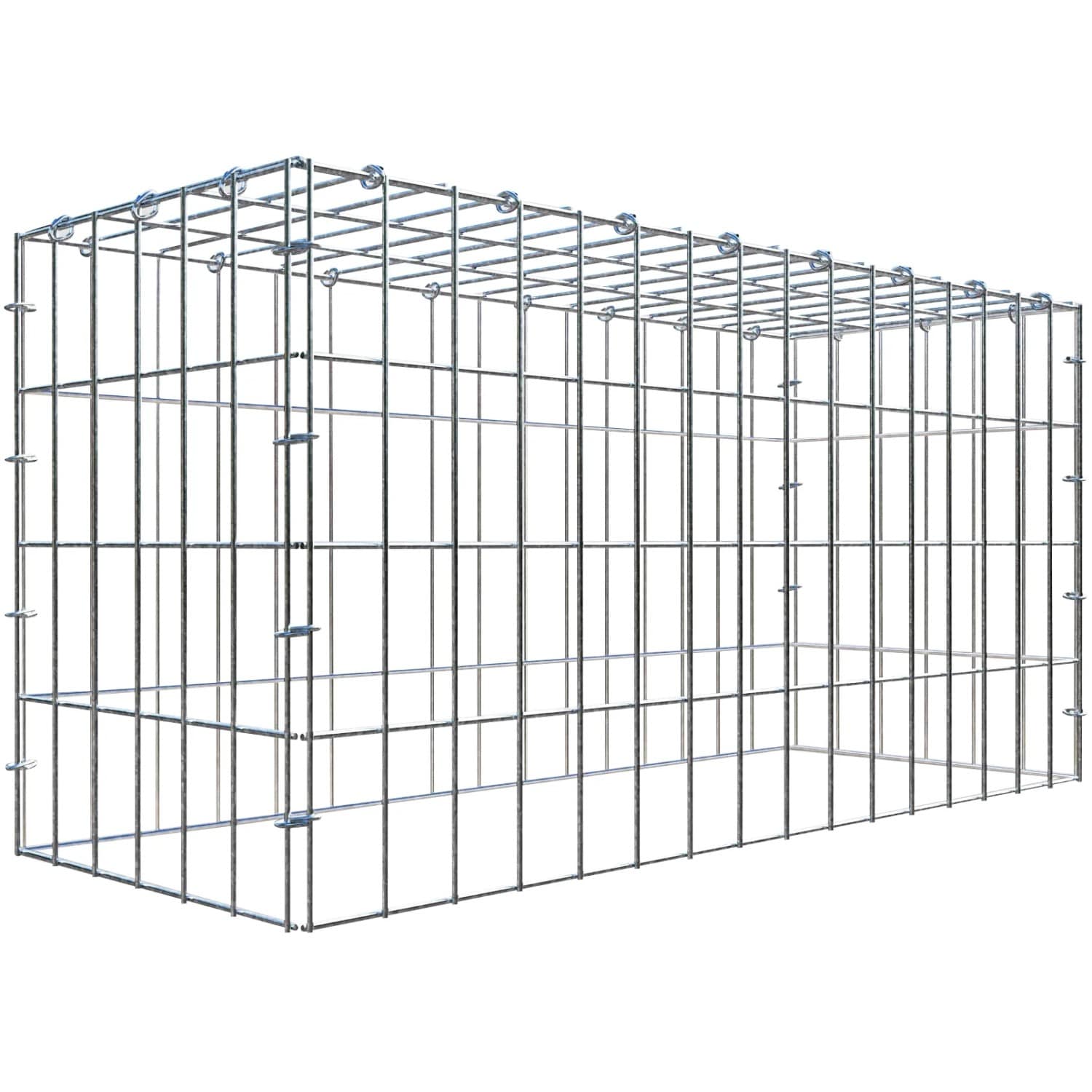 Gabiona C-Ring-Gabione-Anbaukorb Typ 3 40 x 80 x 30 cm Maschenw 5 x 10 cm