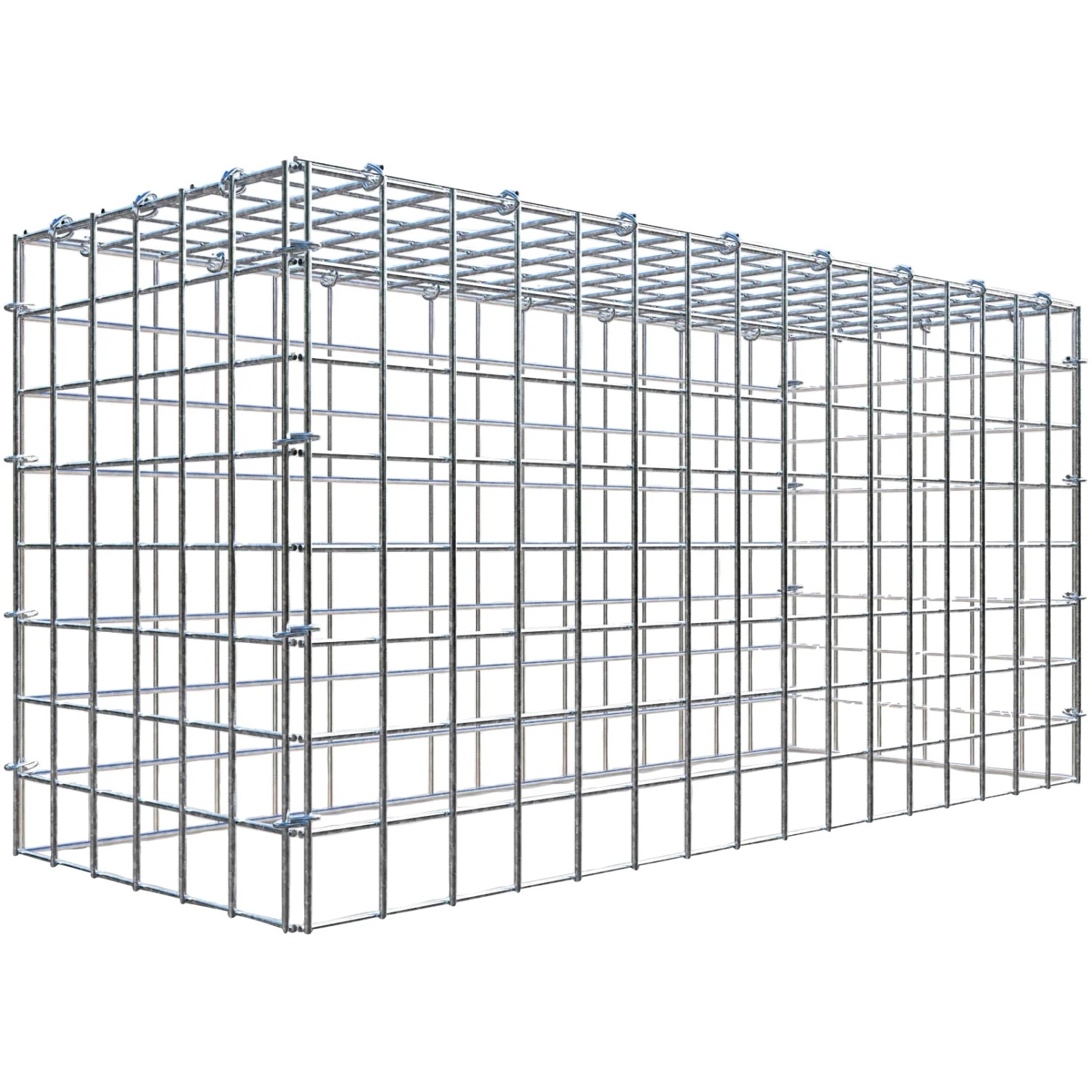 Gabiona C-Ring-Gabione-Anbaukorb Typ 3 40 x 80 x 30 cm Maschenw 5 x 5 cm
