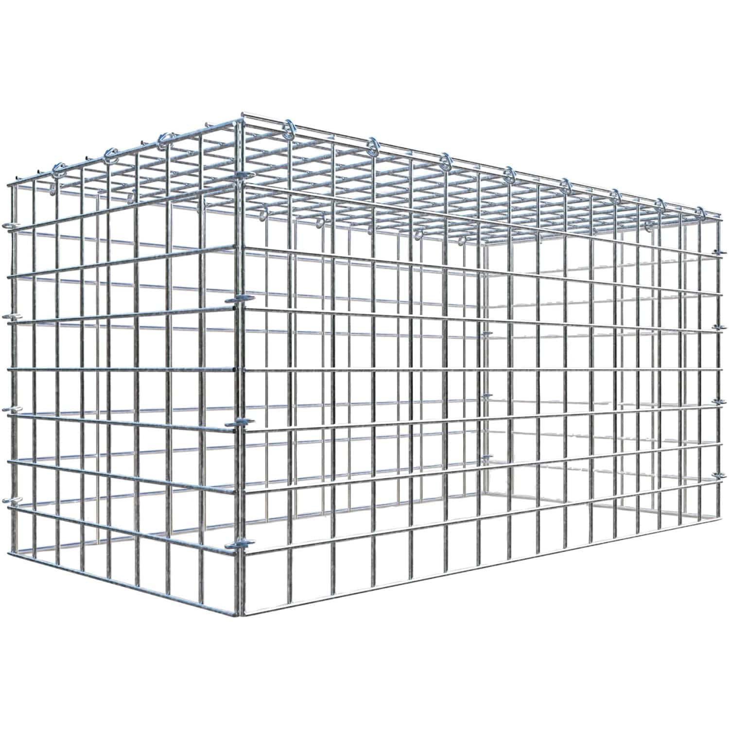 Gabiona C-Ring-Gabione-Anbaukorb Typ 3 40 x 80 x 40 cm Maschenw 5 x 5 cm