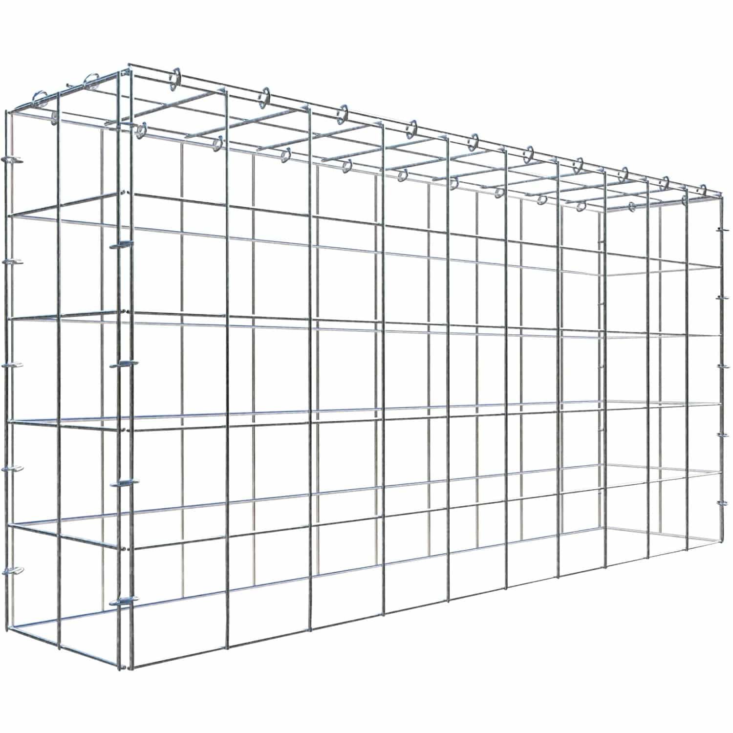 Gabiona C-Ring-Gabione-Anbaukorb Typ 3 50 x 100 x 20 cm Maschenw 10 x 10 cm