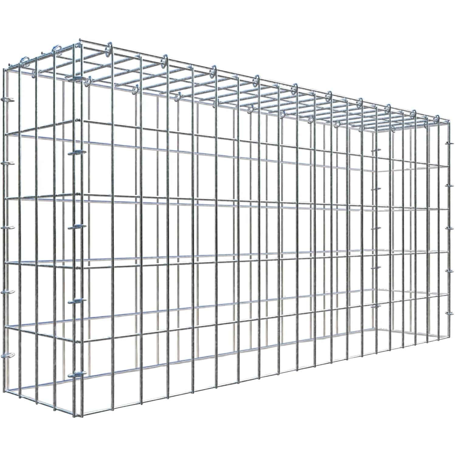 Gabiona C-Ring-Gabione-Anbaukorb Typ 3 50 x 100 x 20 cm Maschenw 5 x 10 cm