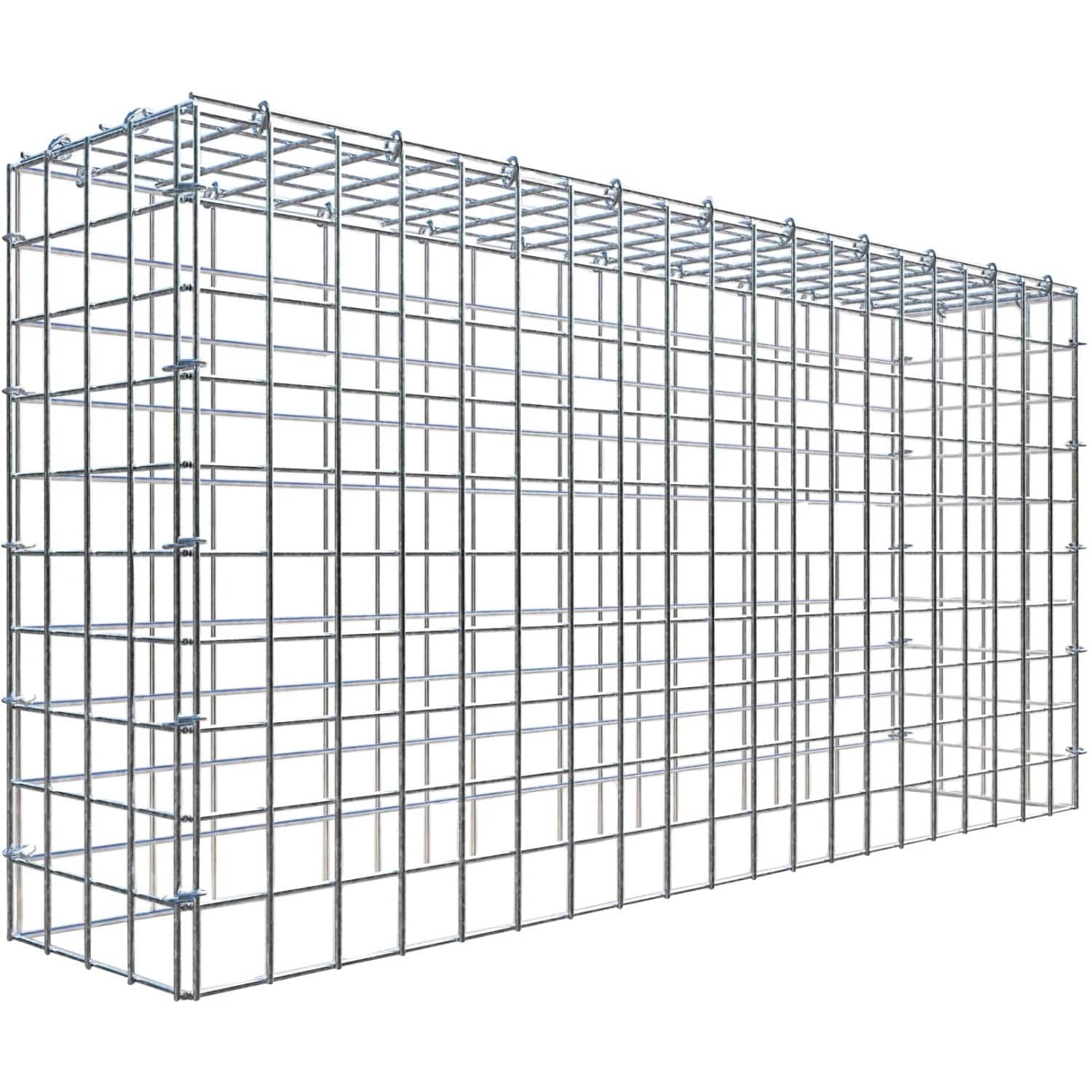 Gabiona C-Ring-Gabione-Anbaukorb Typ 3 50 x 100 x 20 cm Maschenw 5 x 5 cm