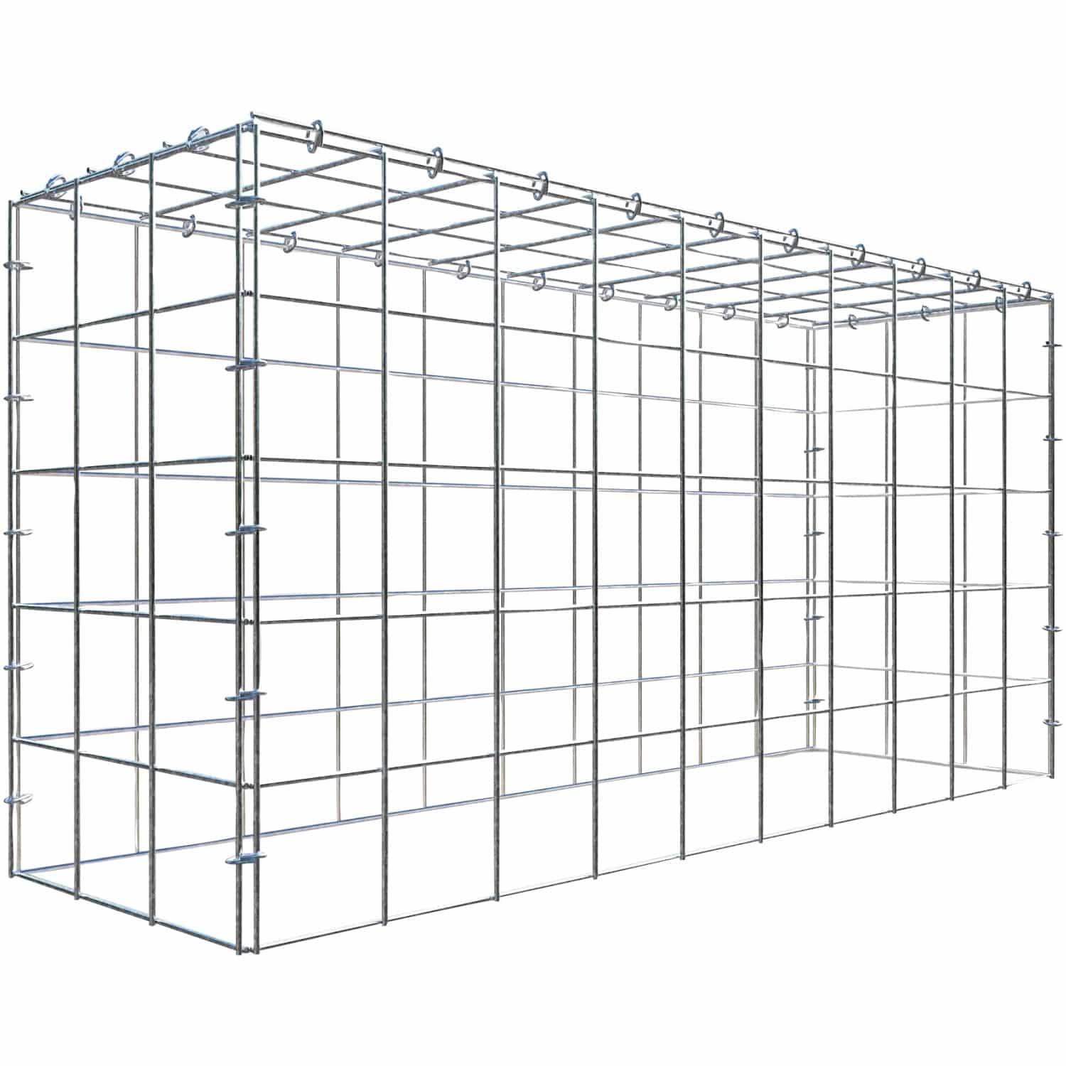 Gabiona C-Ring-Gabione-Anbaukorb Typ 3 50 x 100 x 30 cm Maschenw 10 x 10 cm