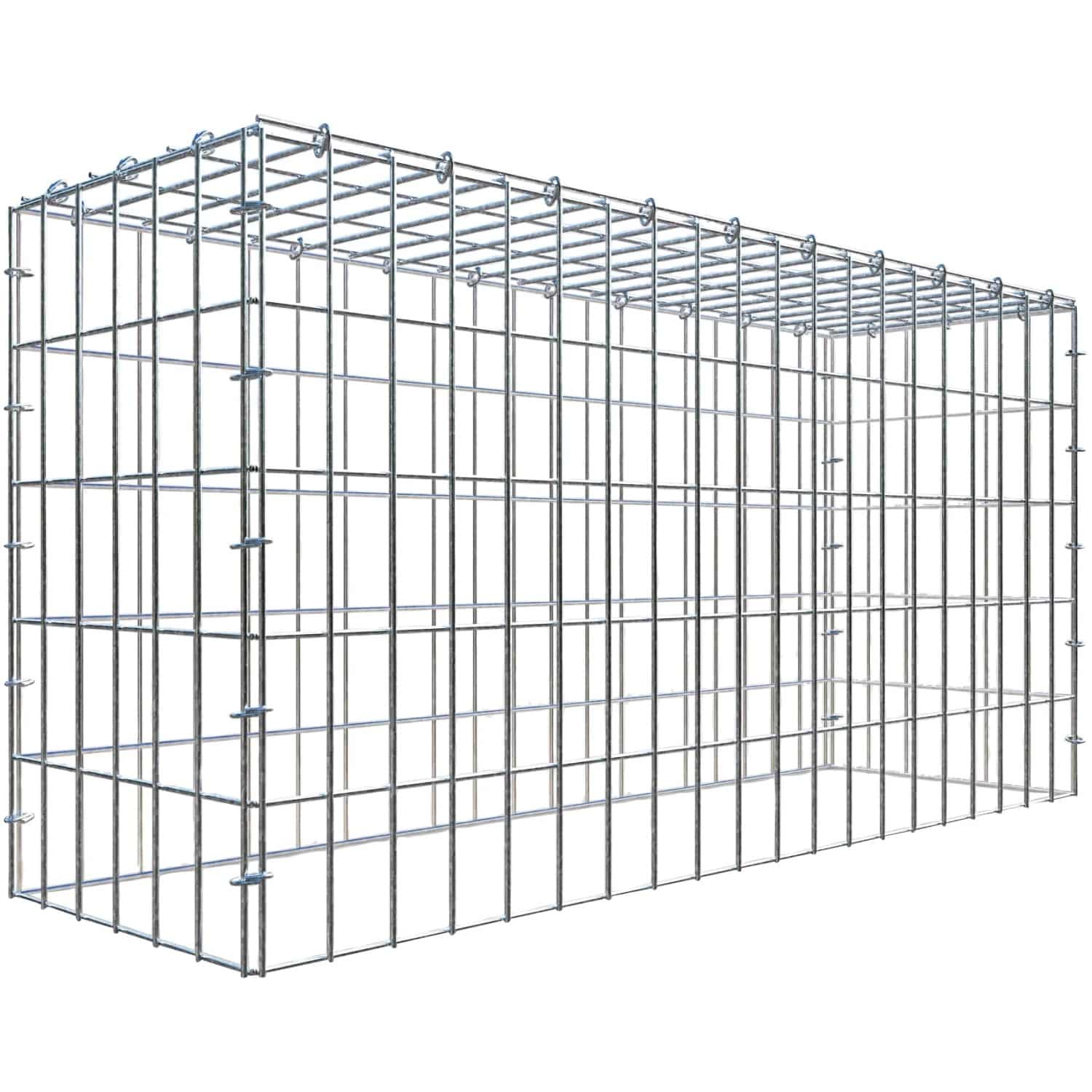 Gabiona C-Ring-Gabione-Anbaukorb Typ 3 50 x 100 x 30 cm Maschenw 5 x 10 cm